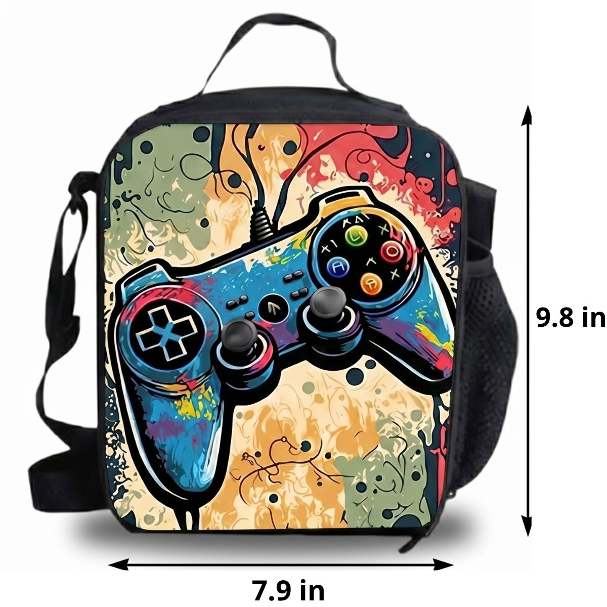 Gaming Controller Backpack | 3-Piece School Set (Backpack + Lunch Bag + Pencil Case) | Durable Oxford Fabric