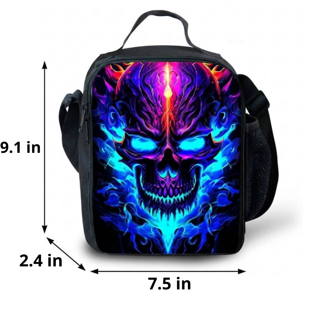 Skeleton Backpack | 3-Piece School Set (Backpack + Lunch Bag + Pencil Case) | Durable Oxford Fabric