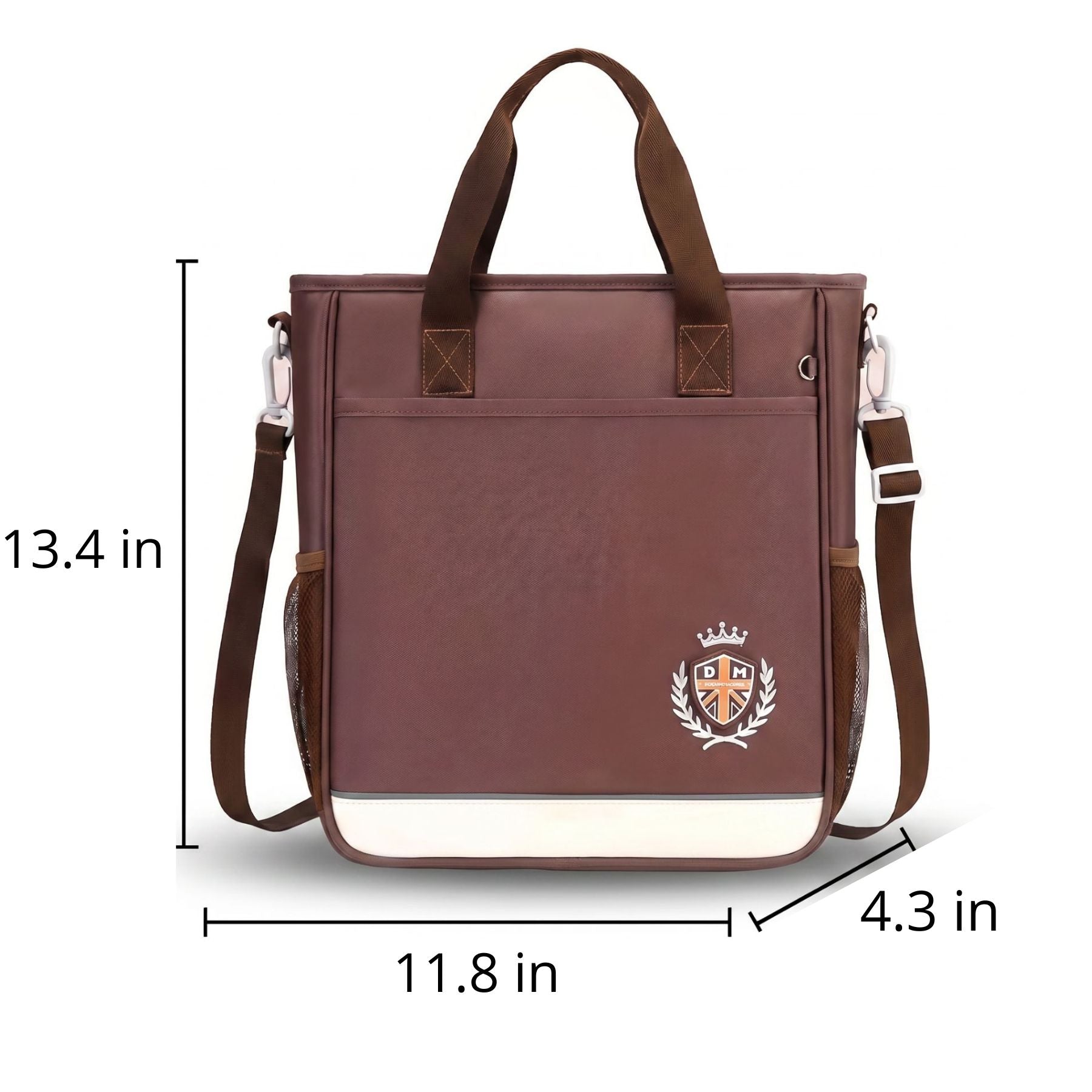 Brown School Backpack | 3-Piece Set | Durable Oxford Fabric