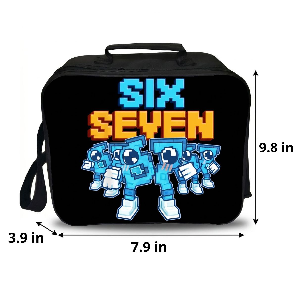 Cartoon 67 Backpack | 3-Piece School Set (Backpack + Lunch Bag + Pencil Case) | Durable Oxford Fabric