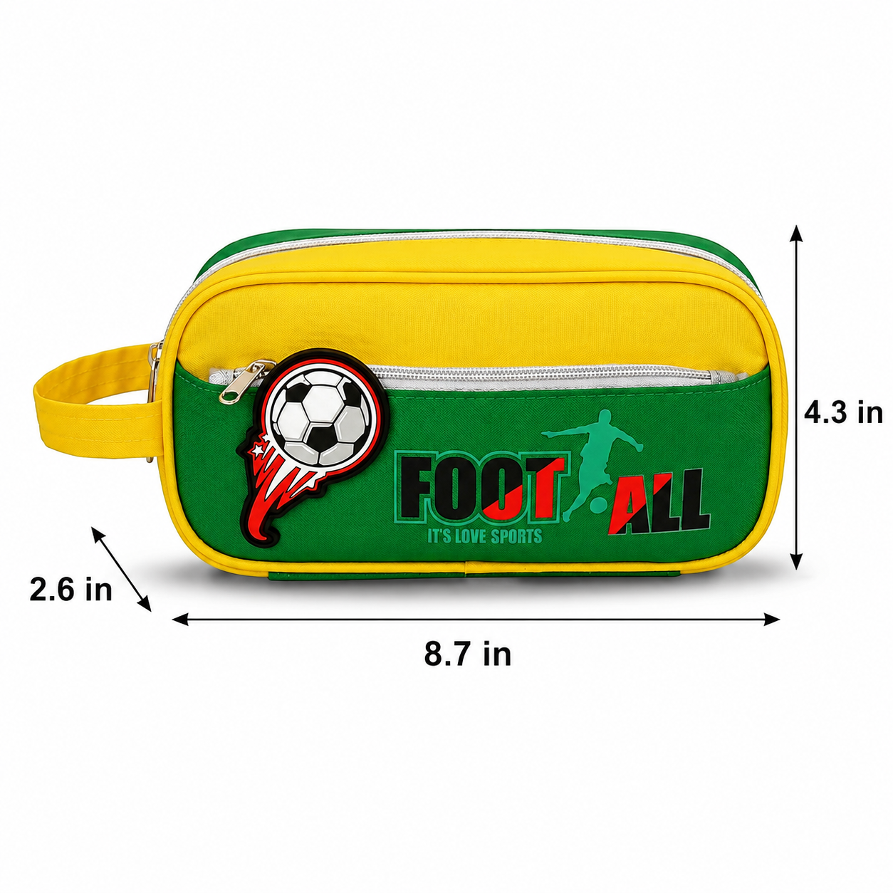 Football Pencil Case | Large Capacity | Multiple Compartments | Practical Organised Storage