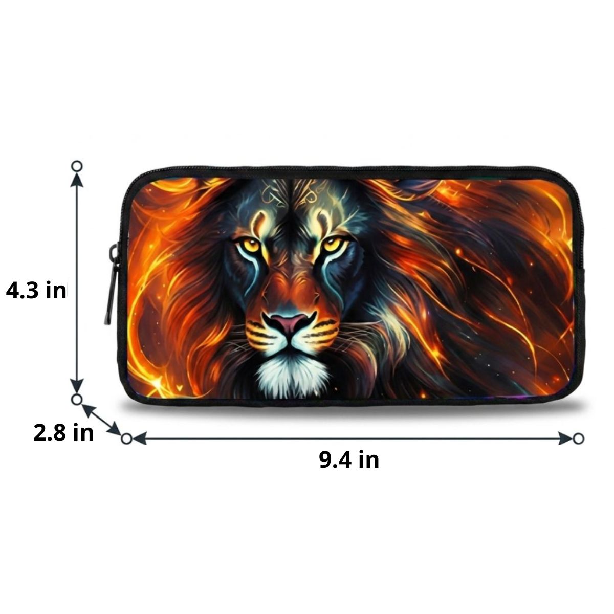 Lion Backpack | 3-Piece School Set (Backpack + Lunch Bag + Pencil Case) | Durable Oxford Fabric