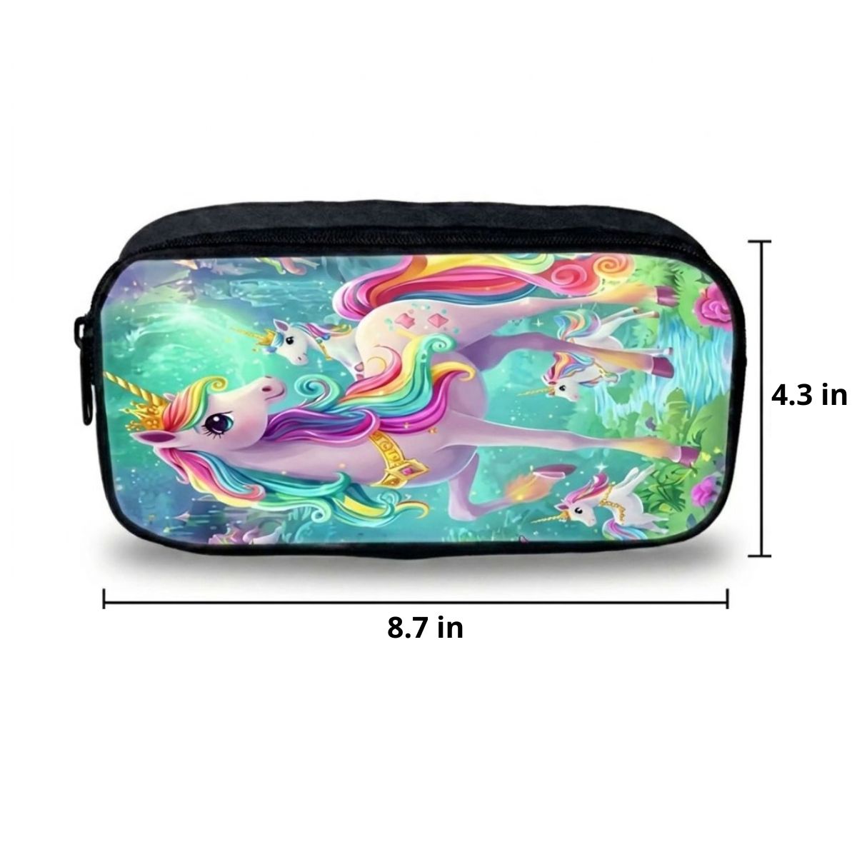 Unicorn Backpack | 3-Piece School Set (Backpack + Shoulder Bag + Pencil Case) | Durable Polyester