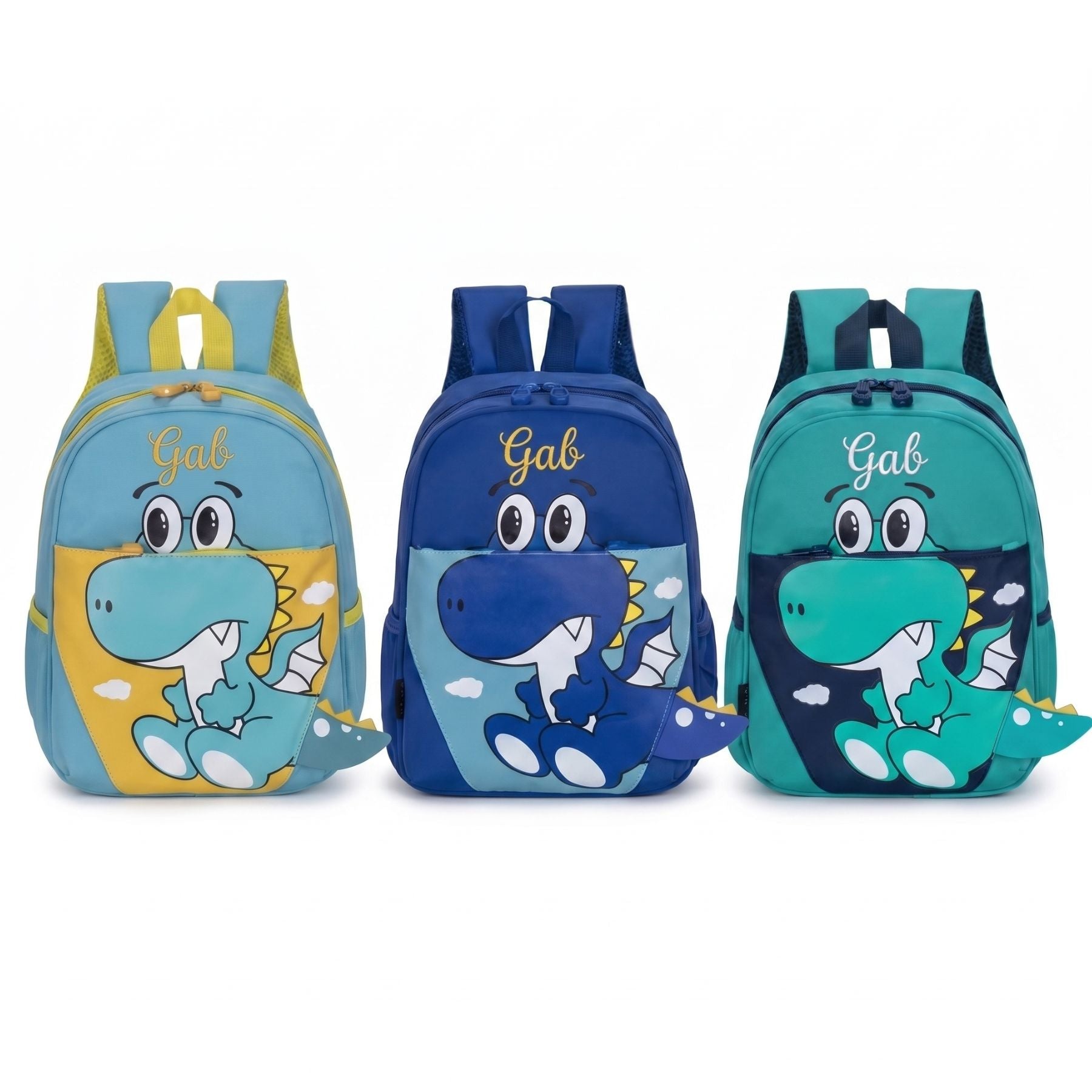 Cartable Dinosaure Personnalisé avec Prénom Brodé | Nylon résistant | Cartable Maternelle Enfant