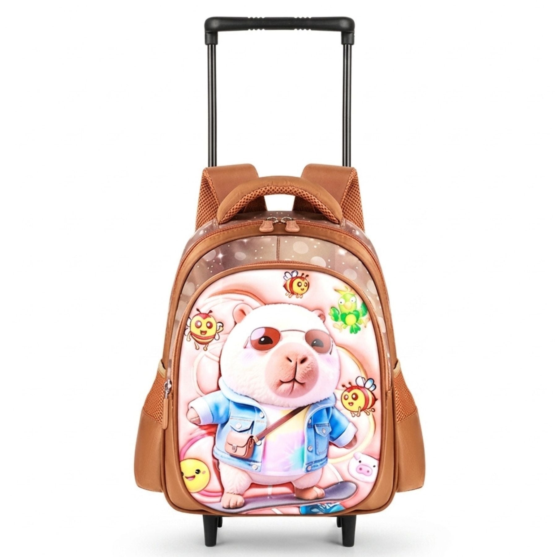 Cartable Kapibala à roulettes maternelle | Grande capacité | Bretelles respirantes | Tissu nylon résistant