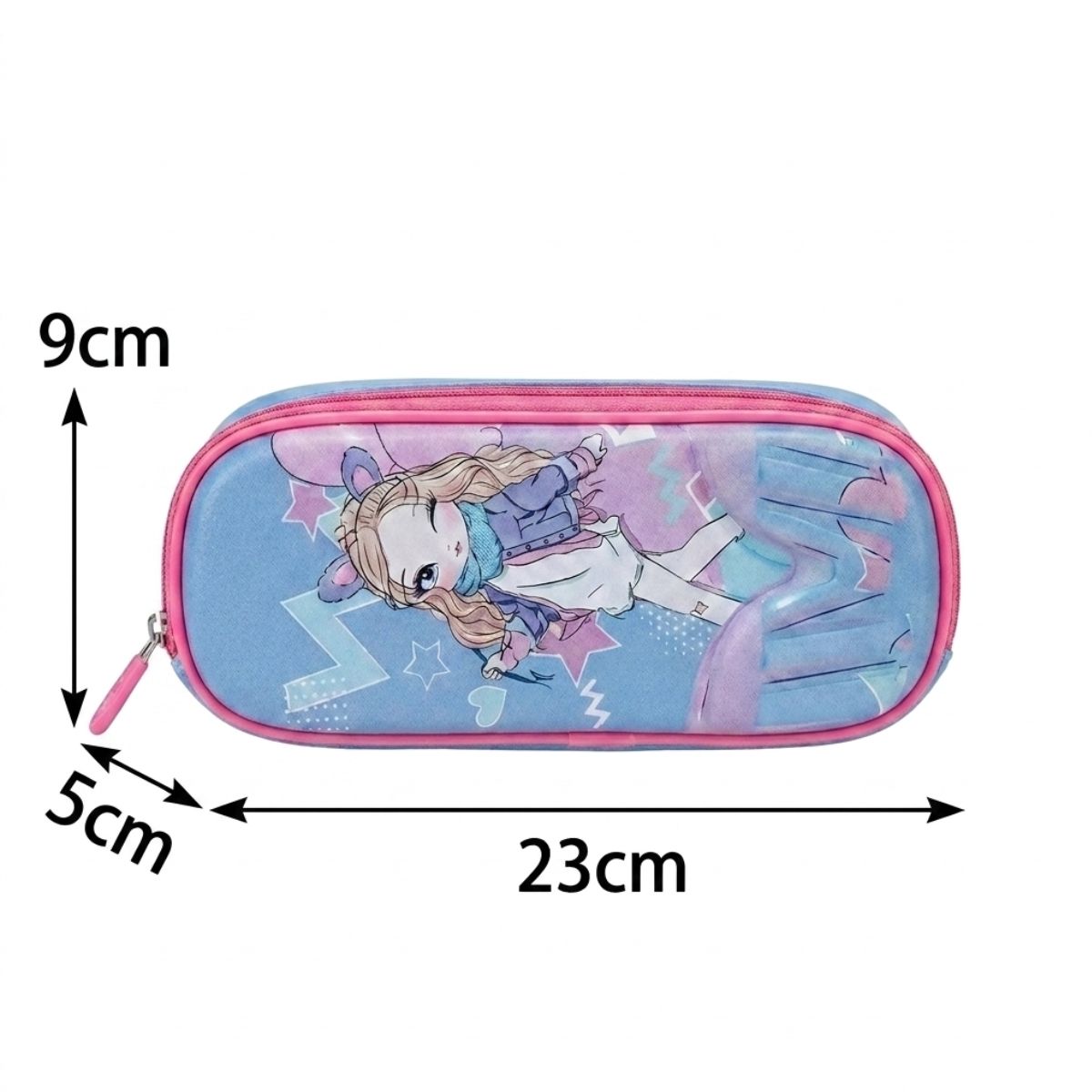 Cartable Pretty Girl à roulettes | Ensemble 3 pièces (sac à dos + lunch bag + trousse ) | Grande capacité | Tissu polyester résistant