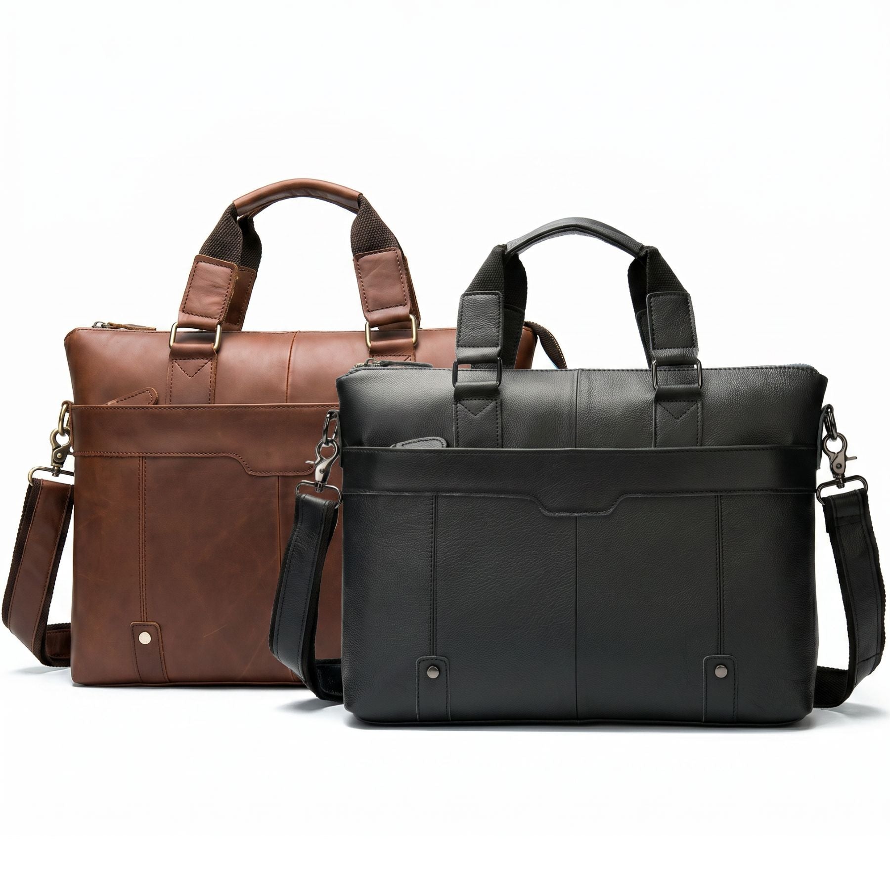 Cartable bandoulière vintage pour homme et femme | Multiples rangements | Cuir résistant