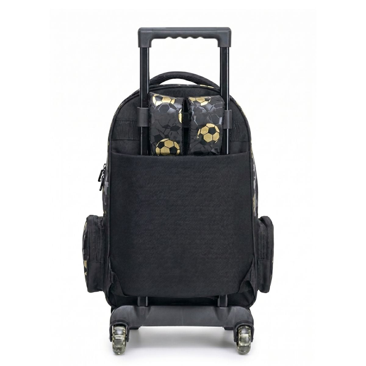 Cartable football à roulettes | Compartiments multiples | PU résistant imperméable