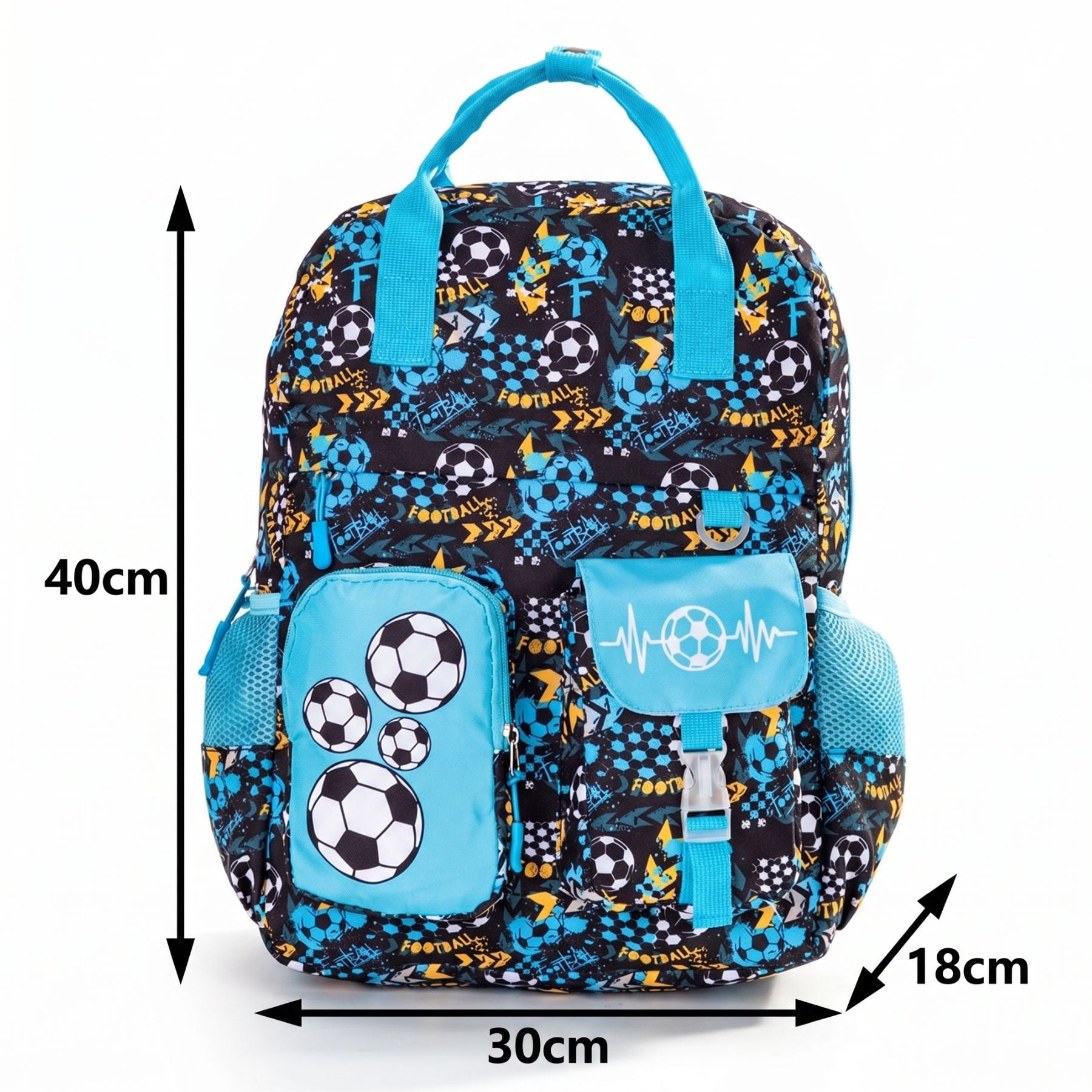 Cartable football pour garçon | Tissu Oxford résistant | Multiples rangements | Port confortable