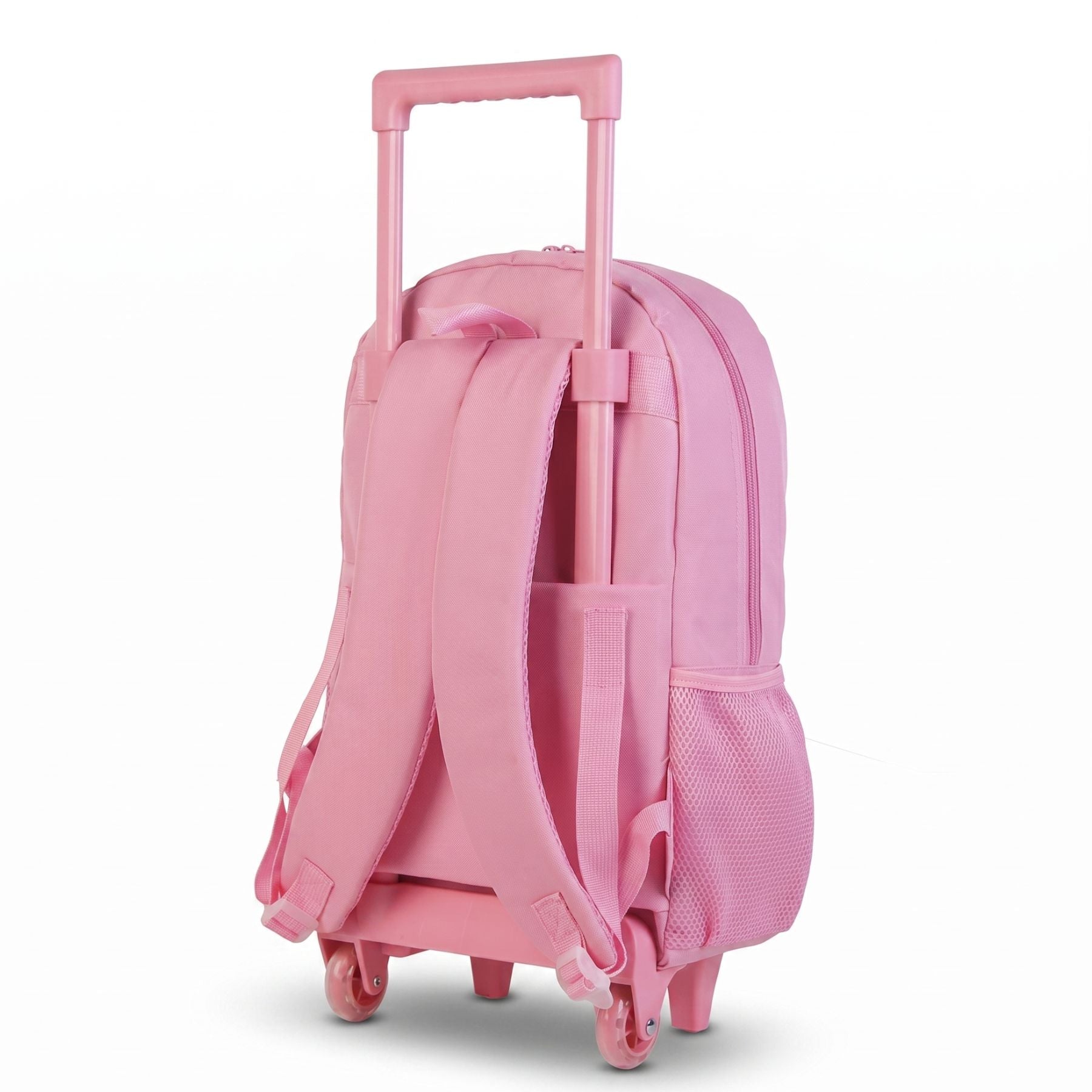 Cartable à roulettes licorne rose | Compartiments spacieux | Polyester résistant