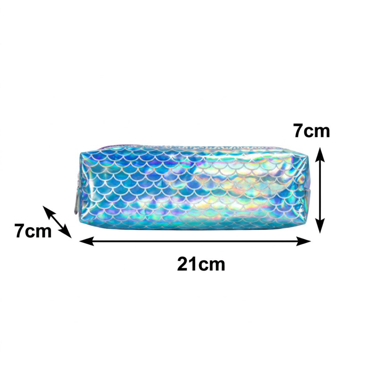 Cartable coquillage irisé | Ensemble 3 pièces (sac + lunch bag + trousse) | Polyester et PVC résistants