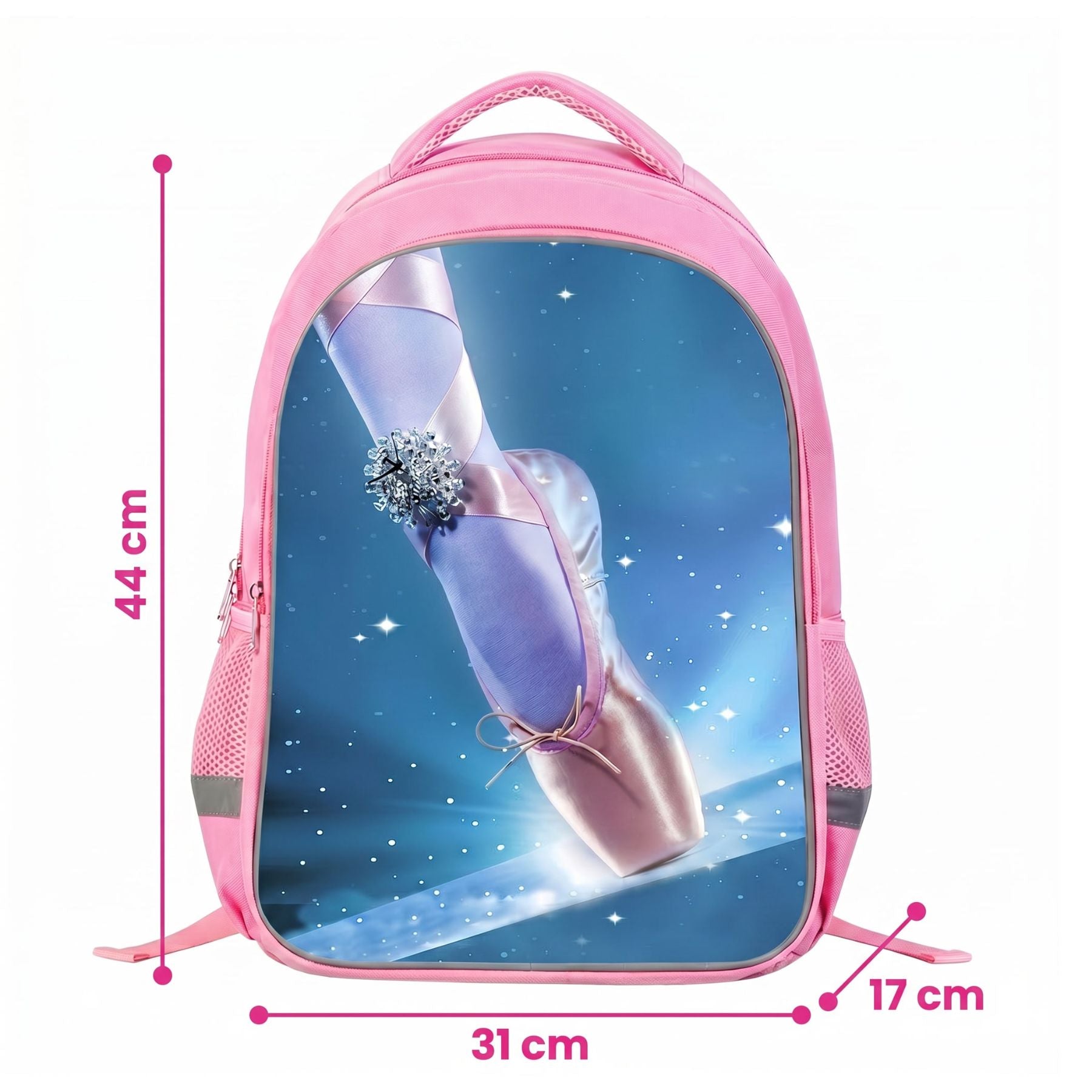 Cartable fille ballerine | Double compartiment | Tissu polyester résistant