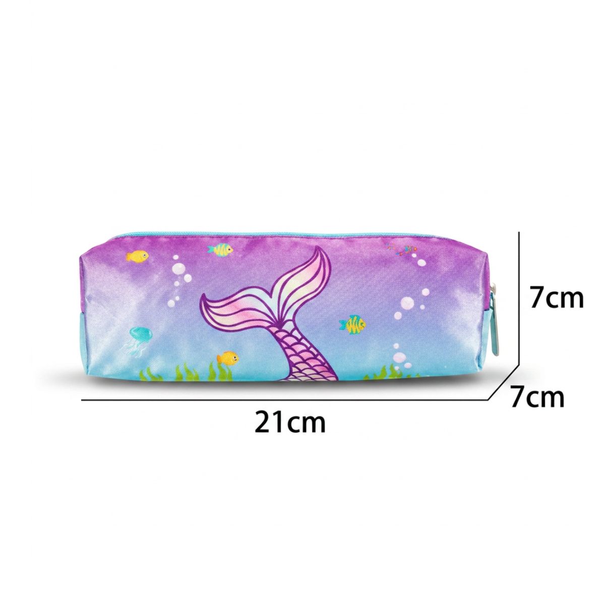 Cartable fille sirène violette | Kit 3 pièces (cartable + lunch bag + trousse) | Oxford résistant