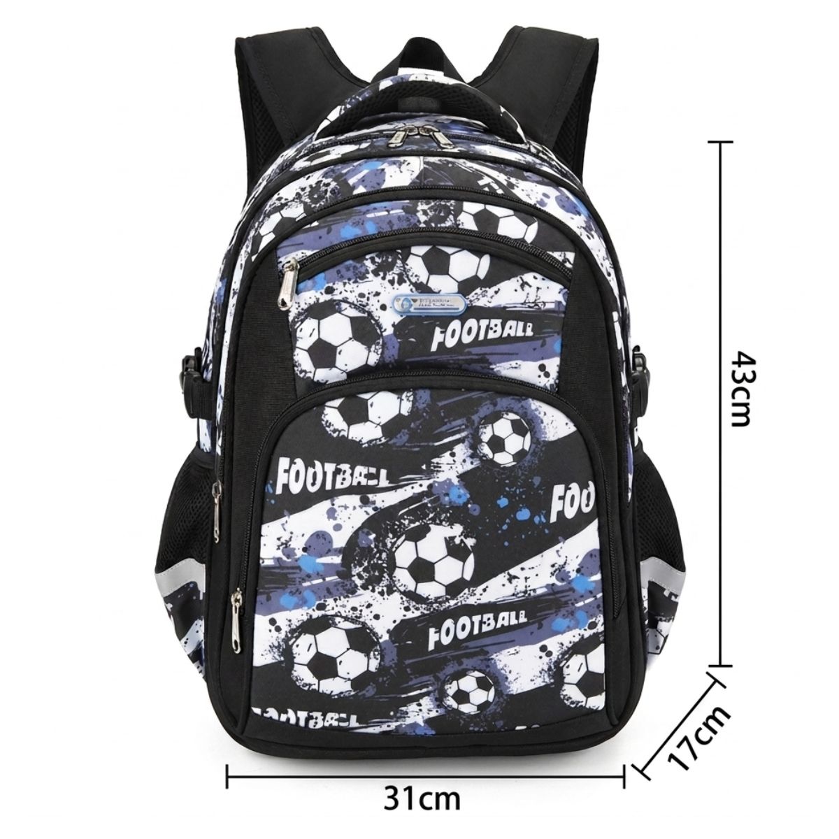 Cartable football pour garçon | Tissu Oxford résistant | Dos respirant | Grande capacité