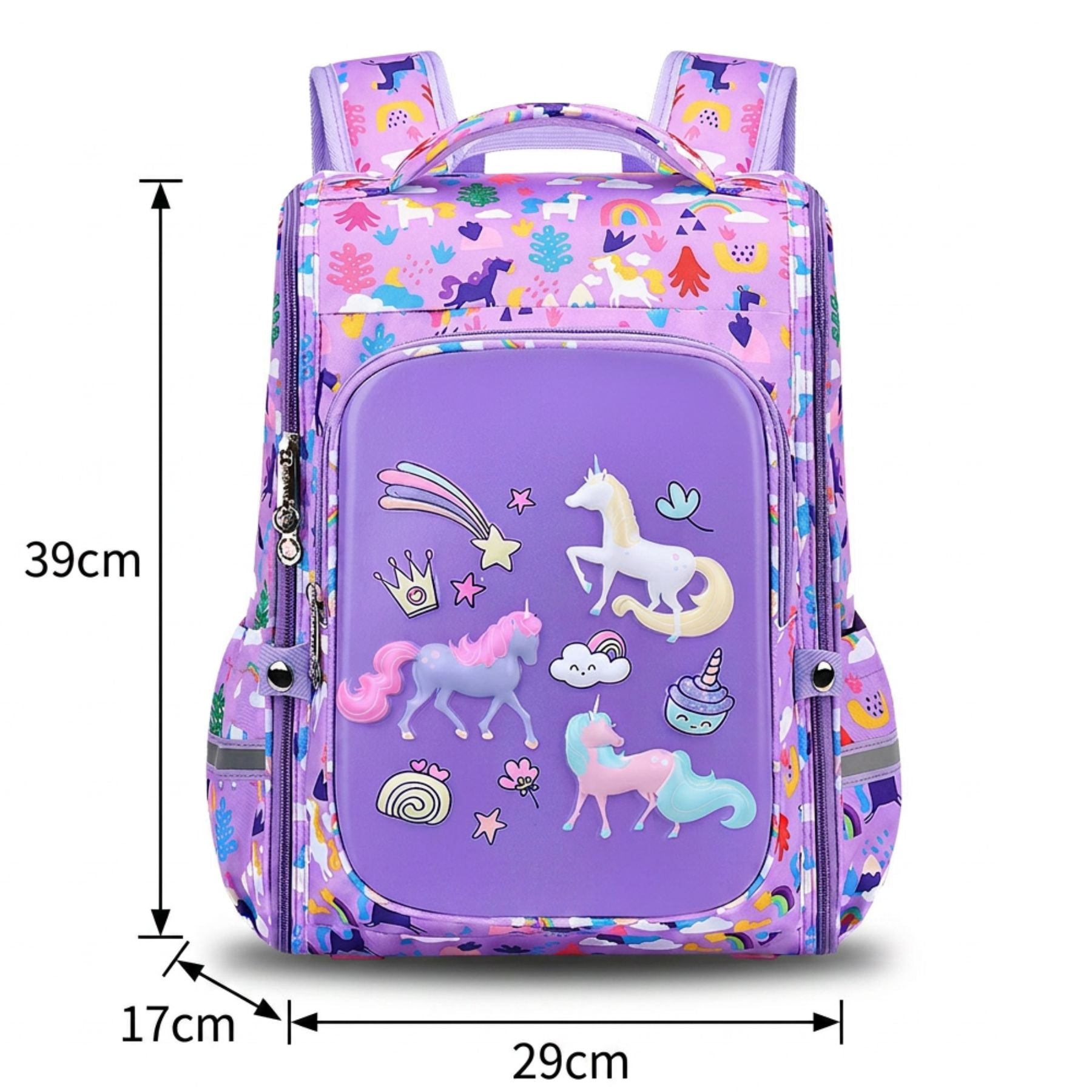 Cartable licorne primaire | Sac scolaire grande capacité | Coque EVA