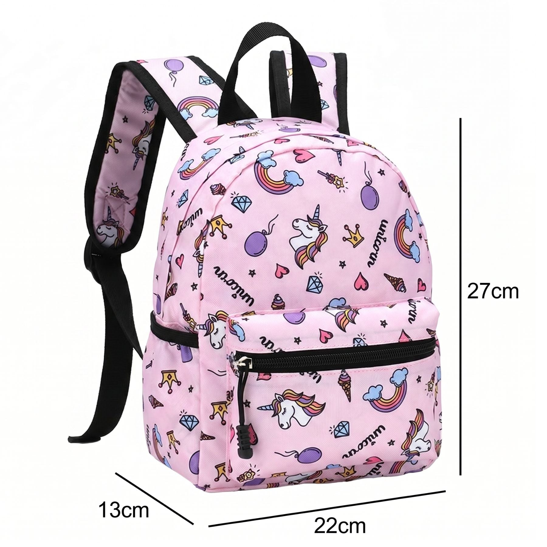 Cartable licorne rose | Tissu Oxford résistant | Port confortable