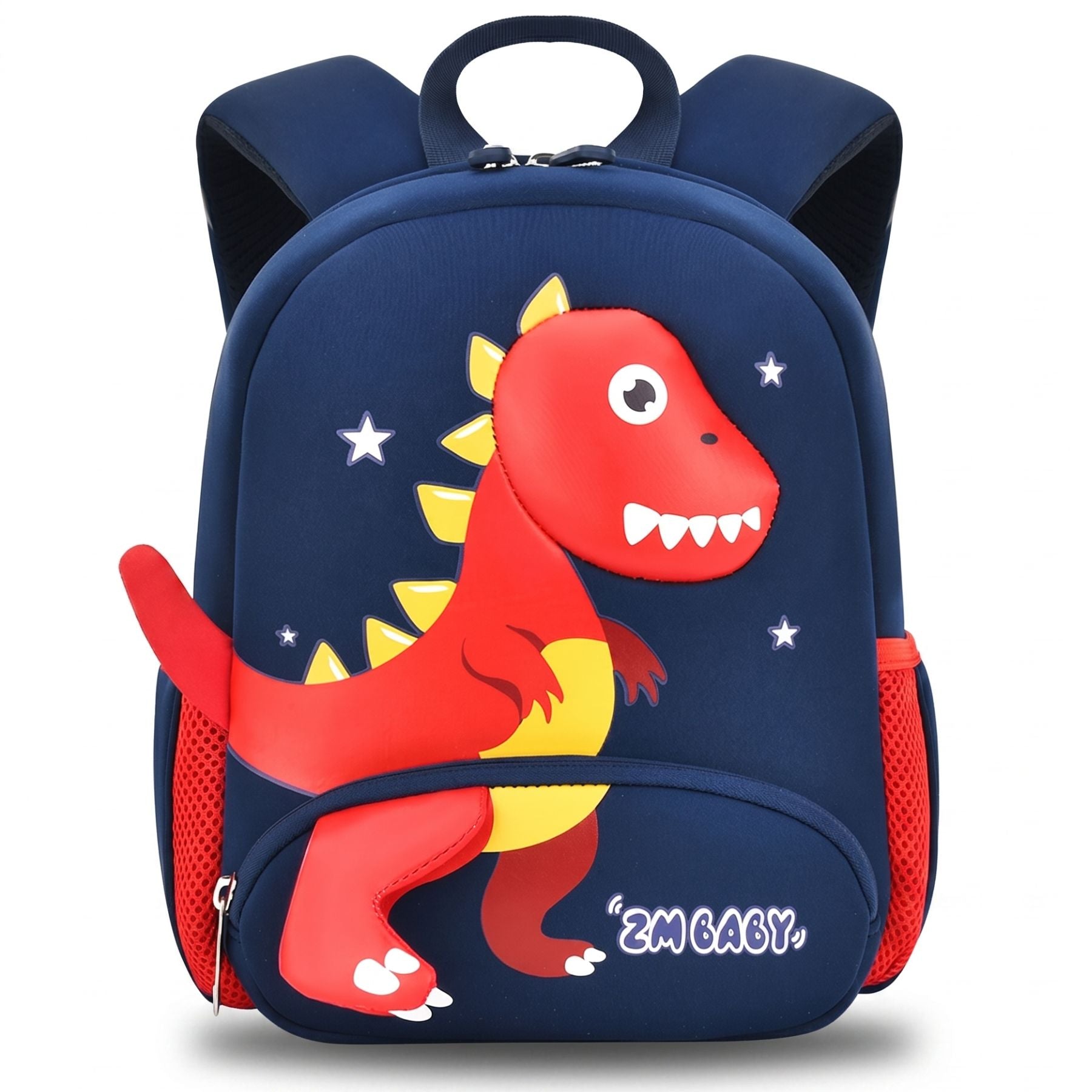 Cartable maternelle dinosaure rouge | Bretelles respirantes | Tissu néoprène léger