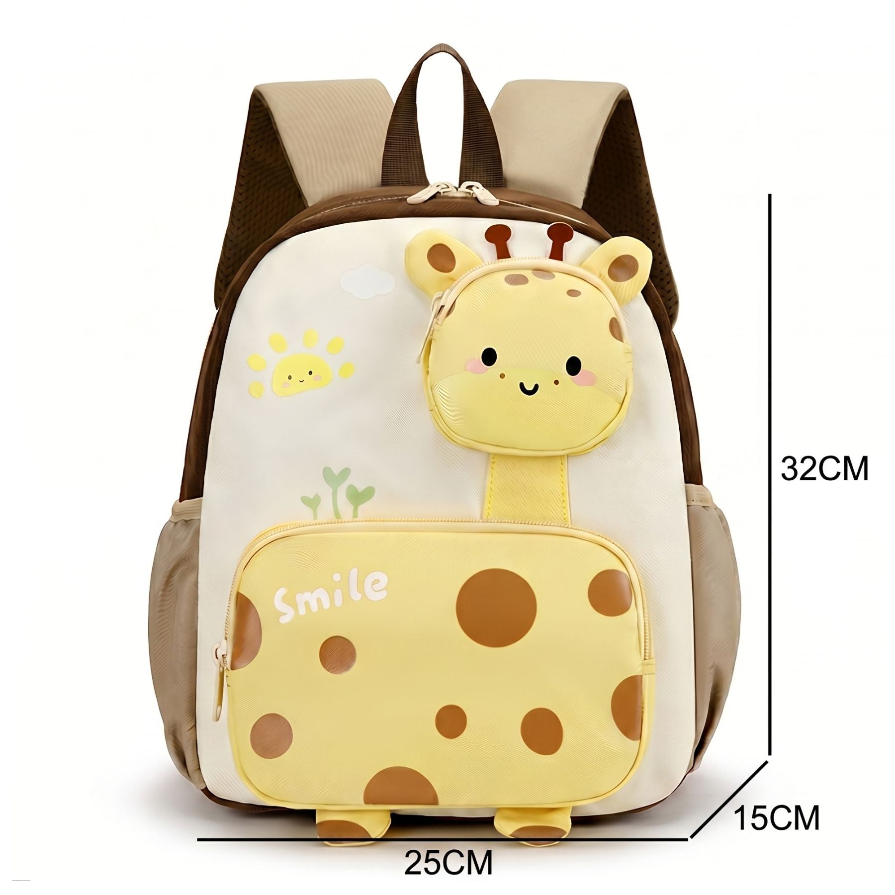 Cartable maternelle girafe | Grande capacité | Tissu canvas résistant | Style kawaii