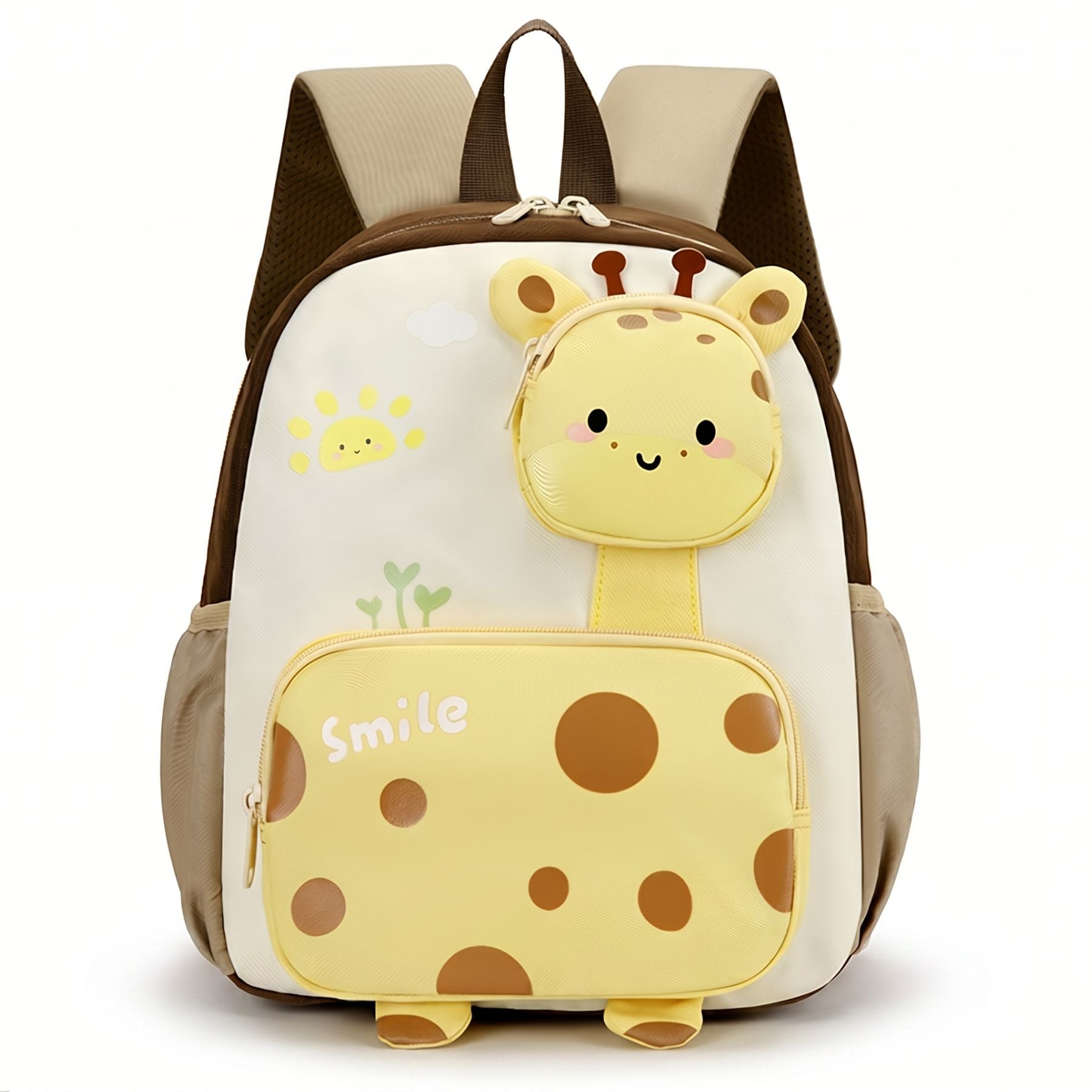 Cartable maternelle girafe | Grande capacité | Tissu canvas résistant | Style kawaii