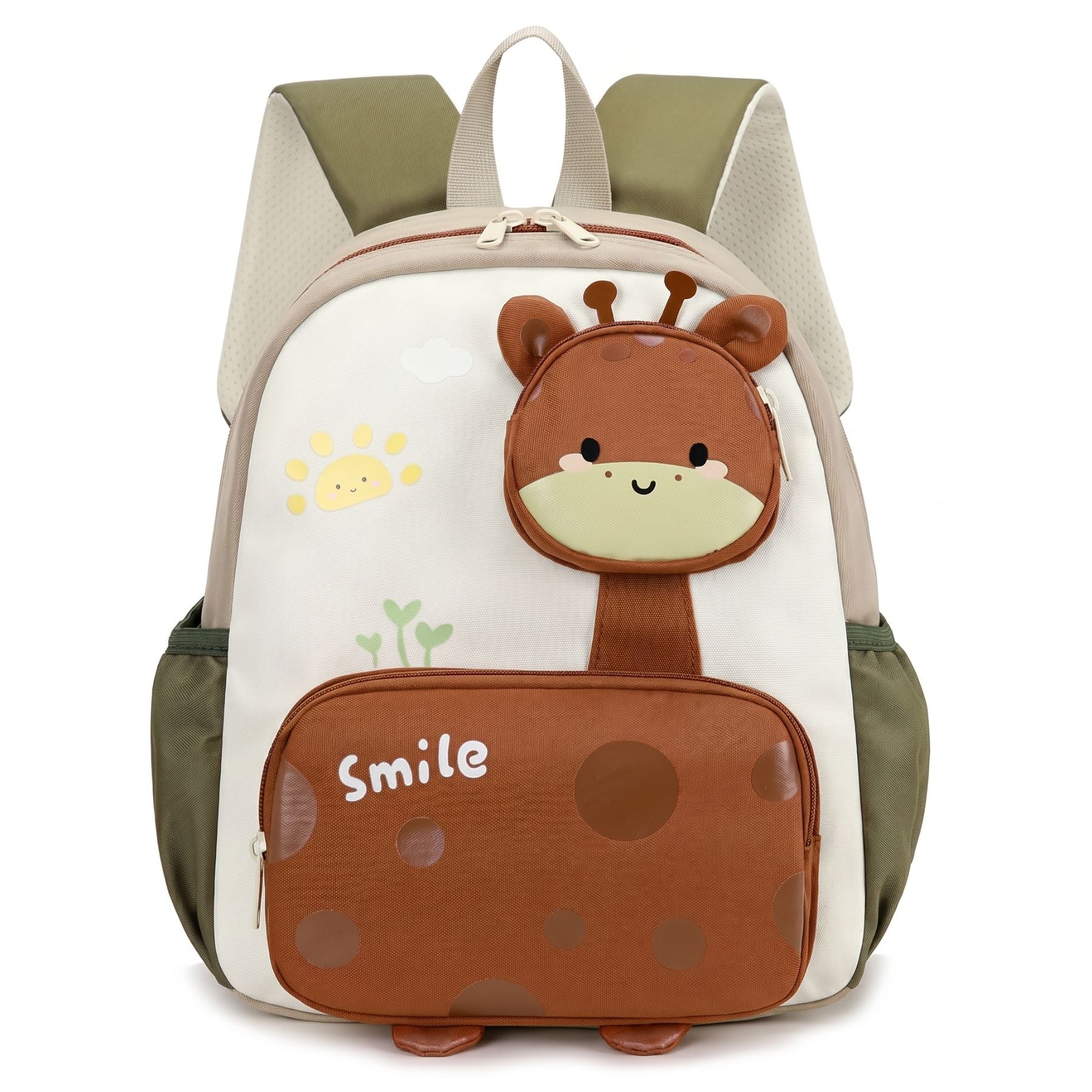 Cartable maternelle girafe | Grande capacité | Tissu canvas résistant | Style kawaii