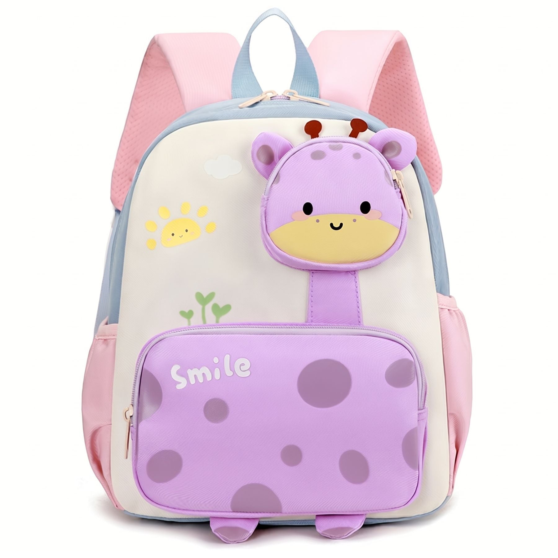 Cartable maternelle girafe | Grande capacité | Tissu canvas résistant | Style kawaii