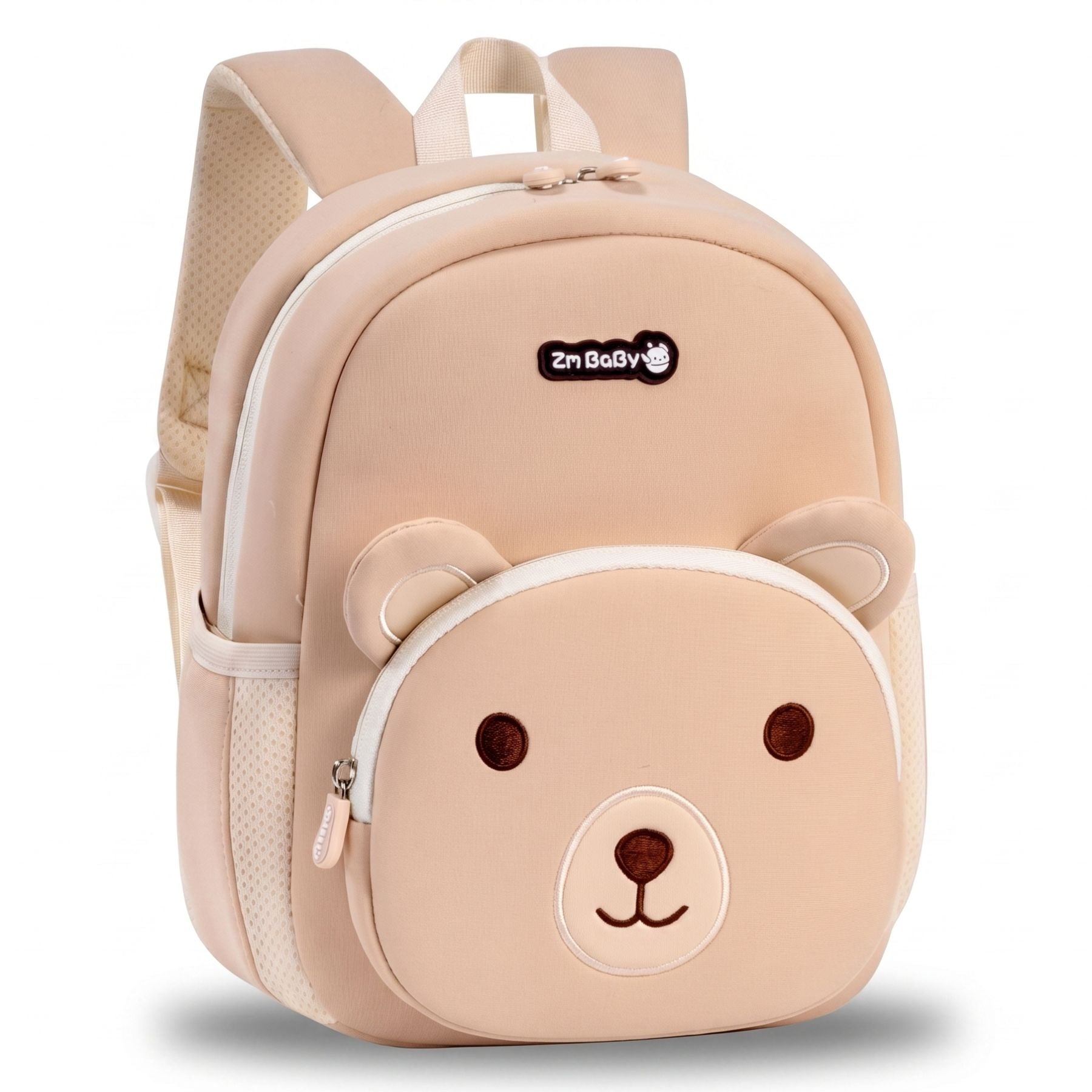 Cartable maternelle ourson beige | Bretelles respirantes | Tissu néoprène léger