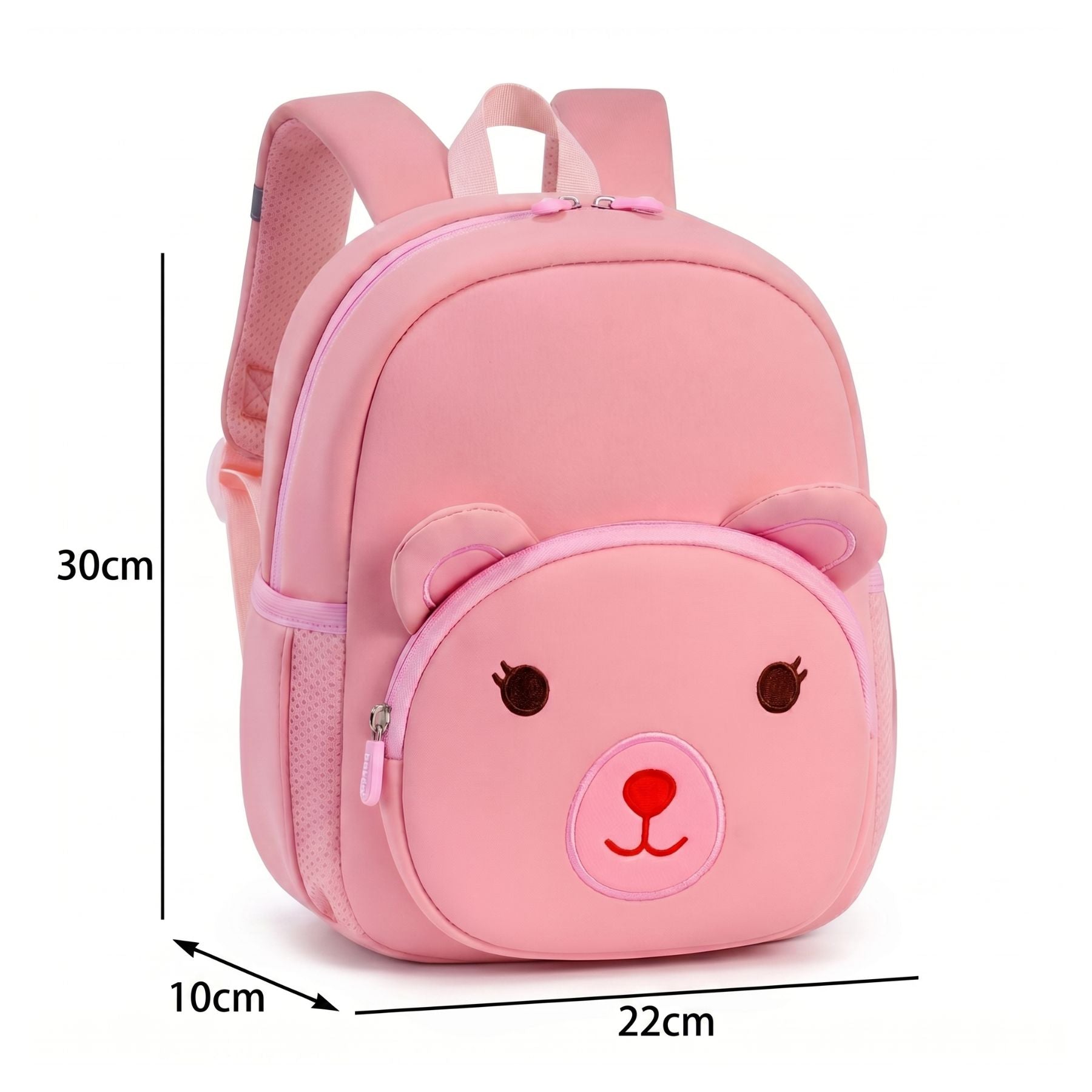 Cartable maternelle ourson rose | Bretelles respirantes | Tissu néoprène léger