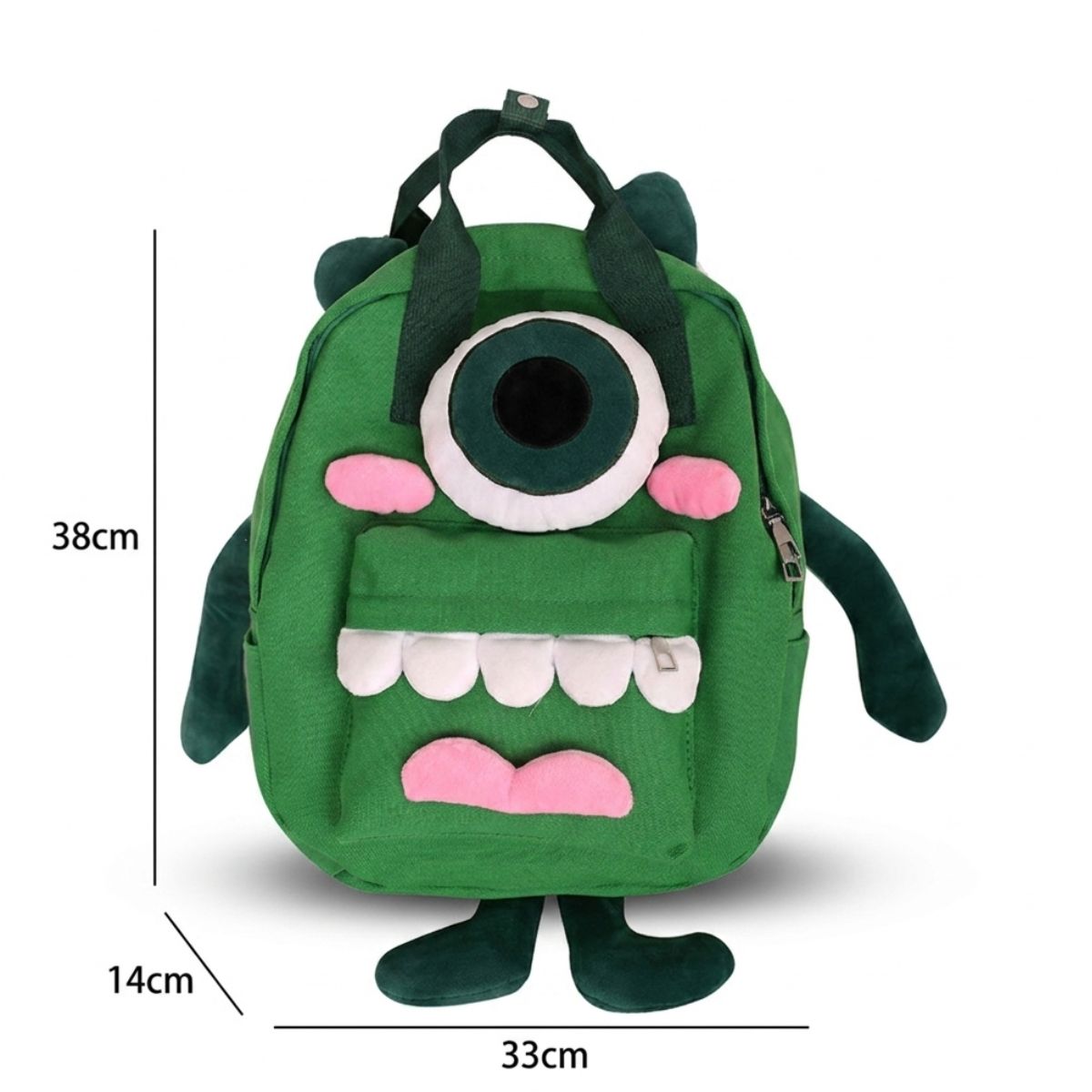 Cartable scolaire monstre cartoon | Grande capacité | Tissu canvas résistant