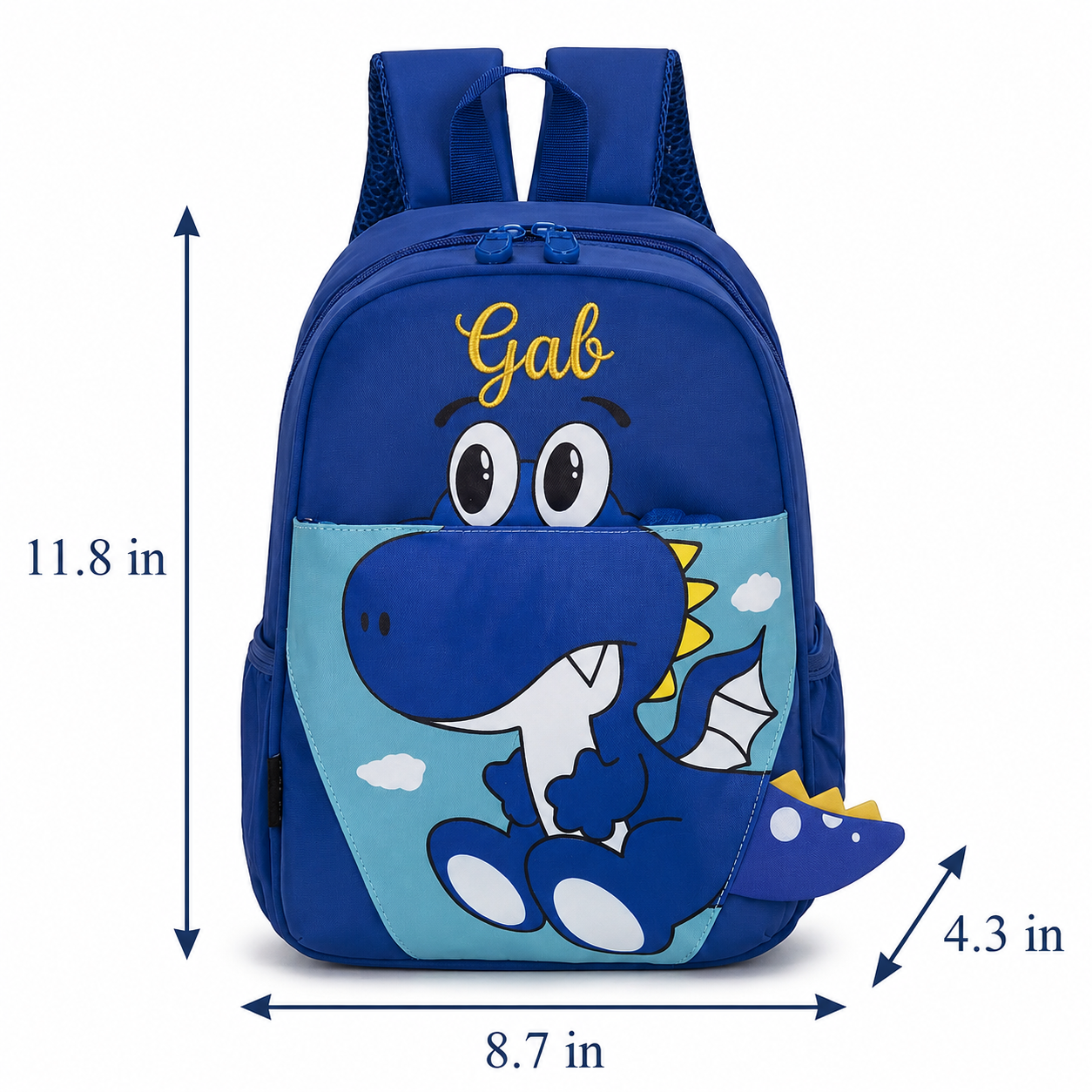 Personalised Dinosaur School Bag with Embroidered Name | Durable Oxford Fabric | Nursery Backpack