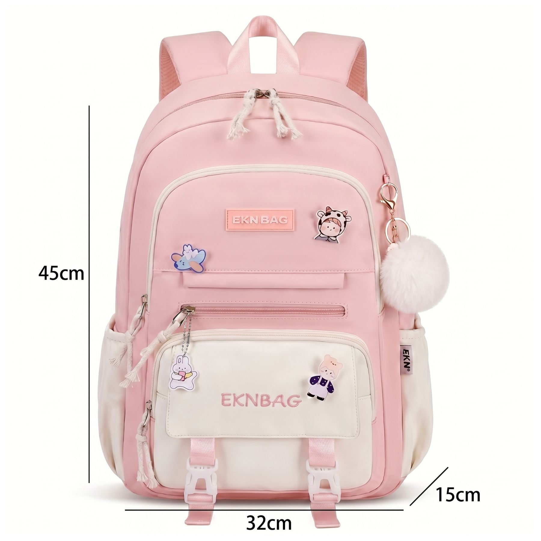 Sac scolaire Princesse Pastel | Compartiments multiples | Oxford résistant | Style kawaii