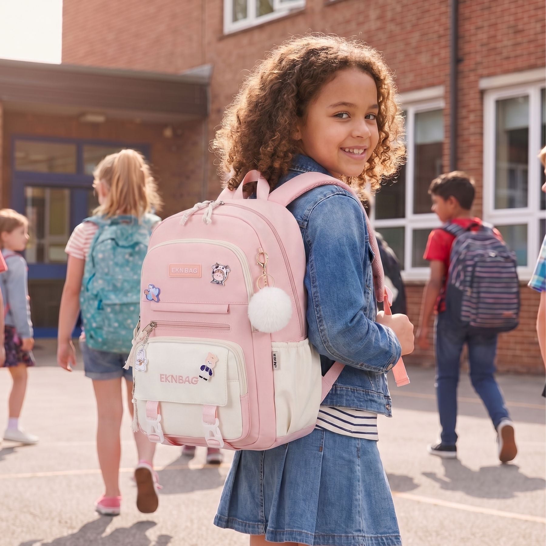 Sac scolaire Princesse Pastel | Compartiments multiples | Oxford résistant | Style kawaii