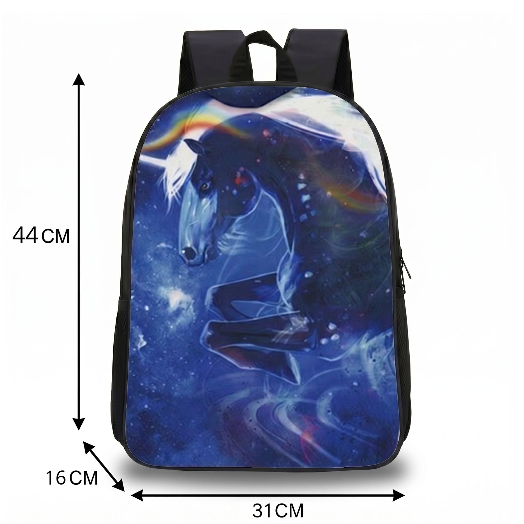 Sac à dos cheval spatial | Kit 3 pièces (sac + bandoulière + trousse) | Nylon résistant