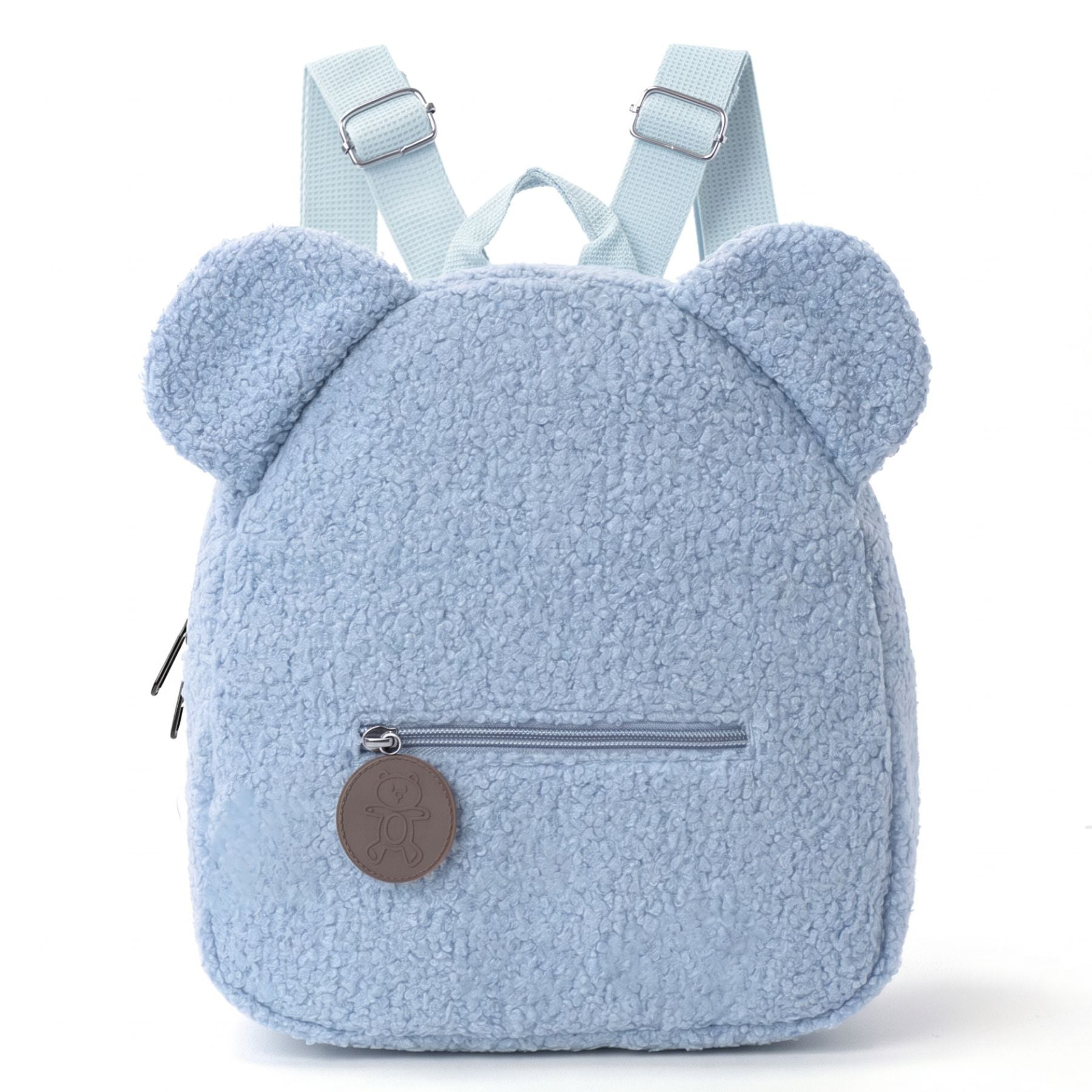 Sac à dos oreilles ourson pour fille | Bretelles confortables | Tissu peluche doux | Idéal maternelle