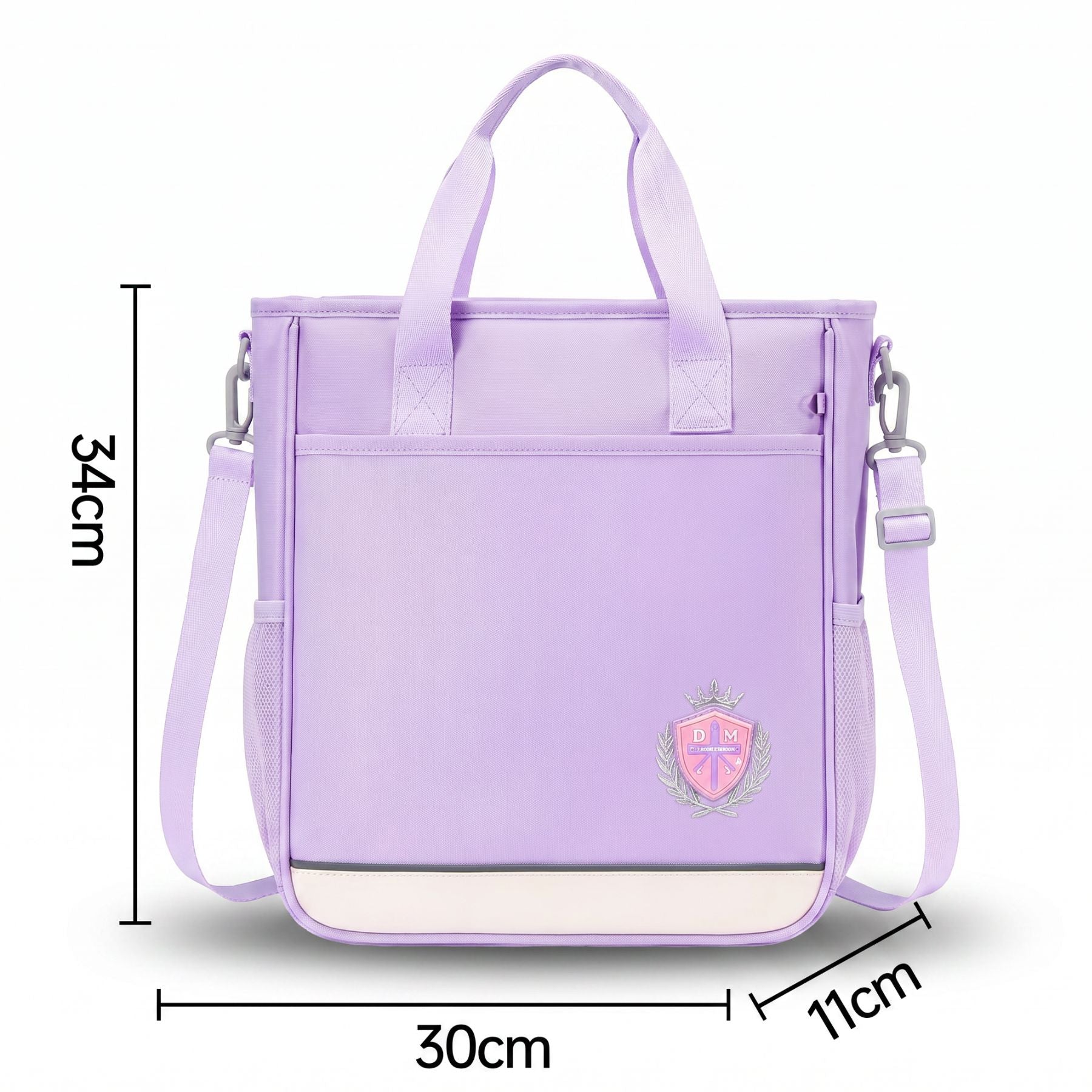 Sac à dos scolaire violet pour fille | Ensemble 3 pièces (sac +petit sac bandoulière +trousse) | Tissu Oxford résistant