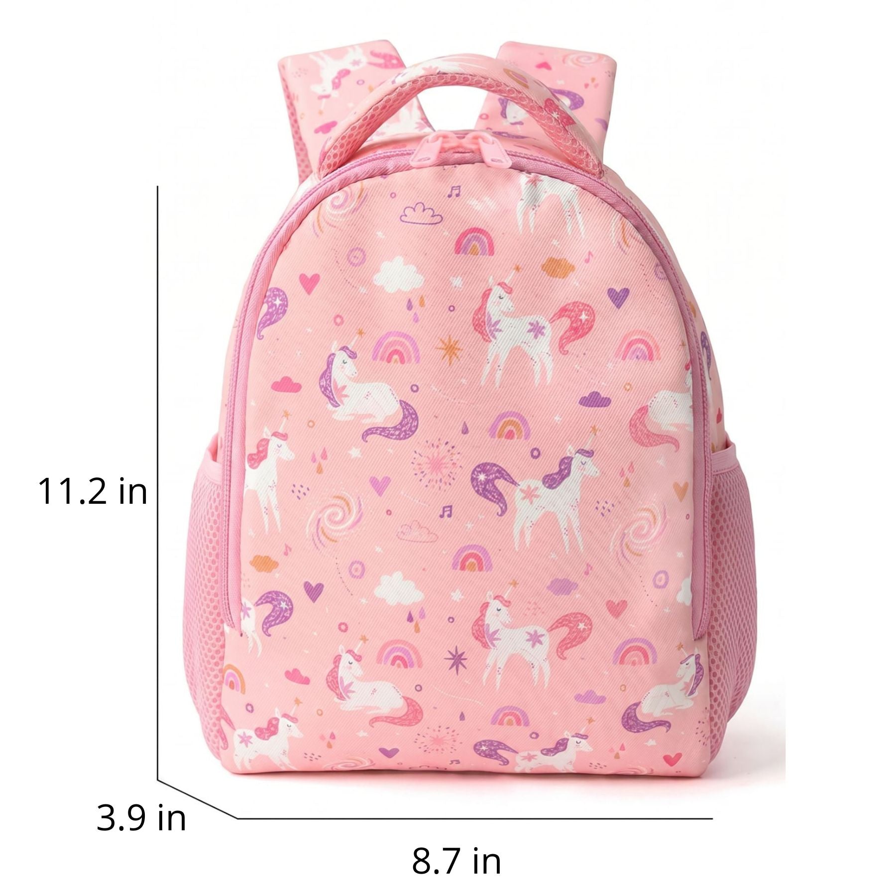 Girls' Unicorn School Backpack | Comfortable Shoulder Straps | Durable Polyester