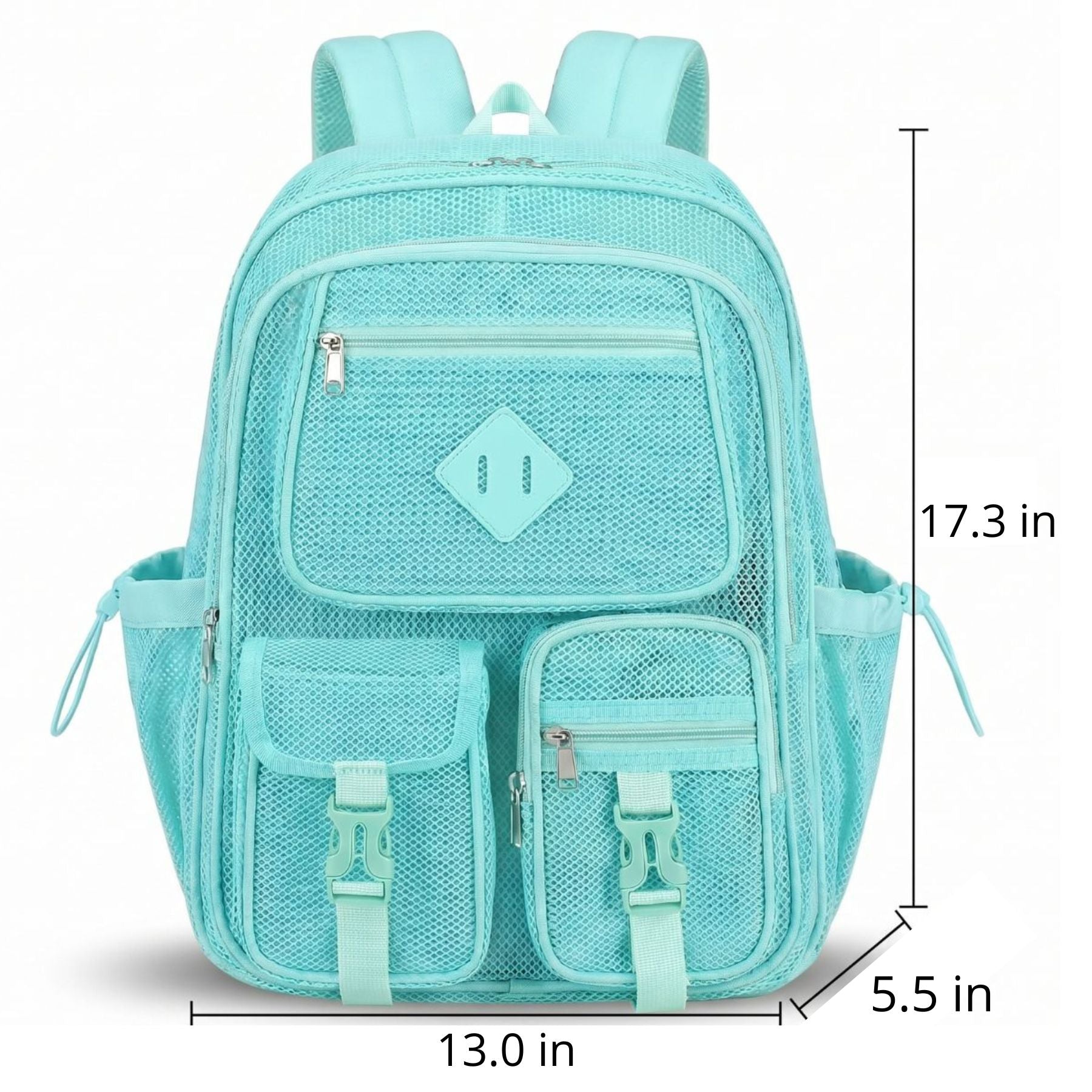 Grid School Backpack | Multiple Pockets | Durable Polyester