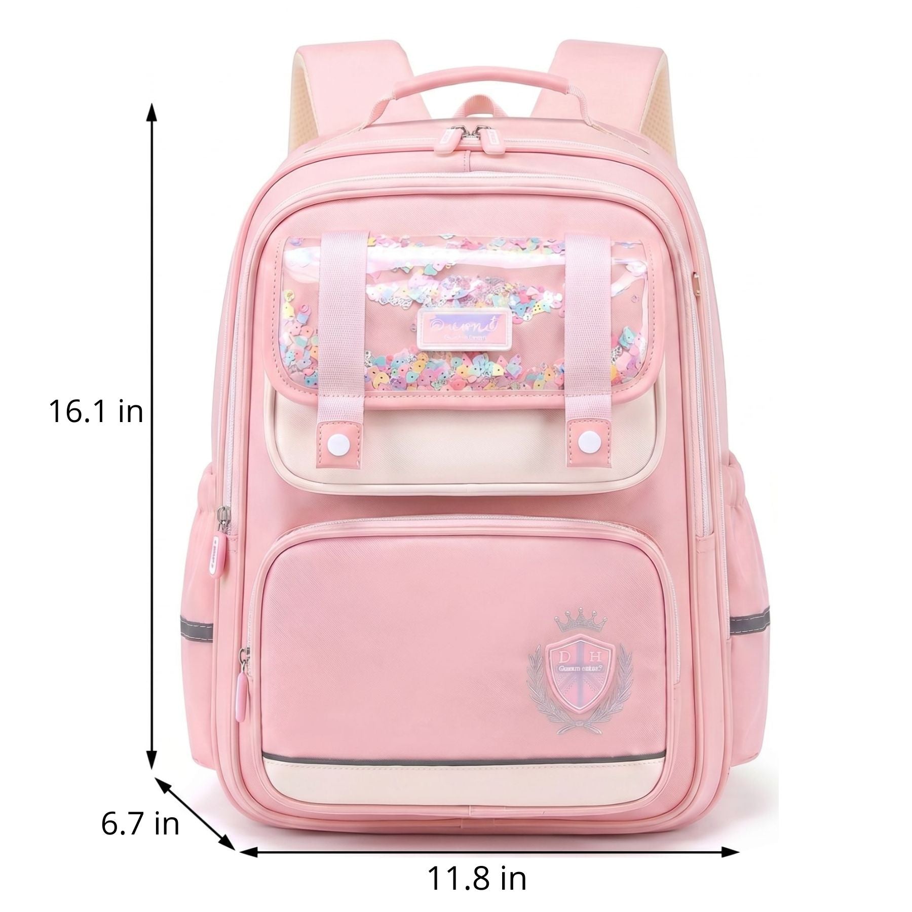 Pink School Backpack for Girls | Large Capacity | Waterproof Oxford Fabric | Comfortable Fit
