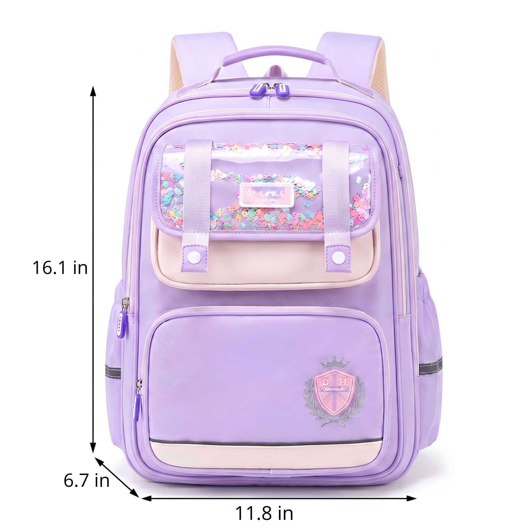 Purple School Backpack for Girls | Large Capacity | Waterproof Oxford Fabric | Comfortable Fit