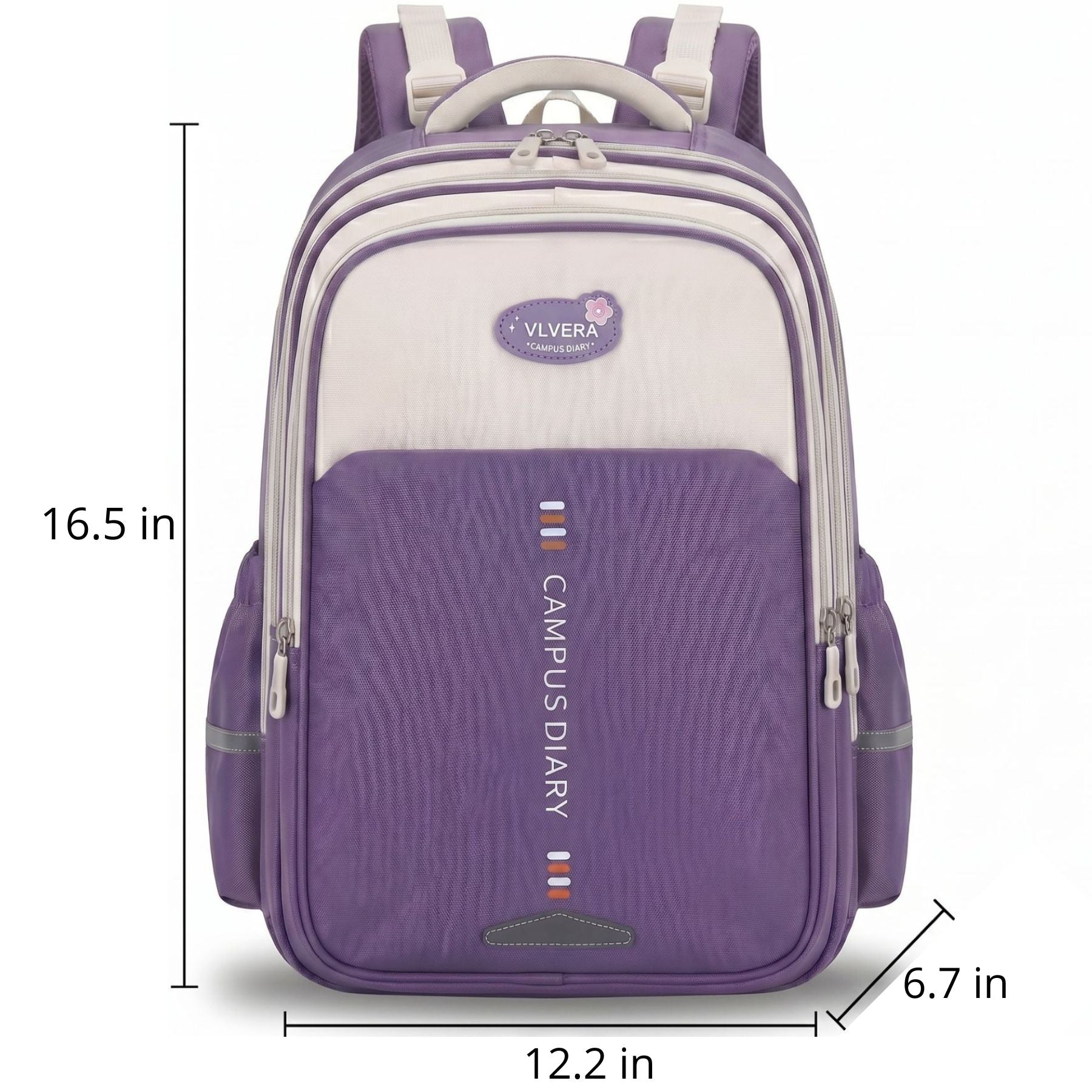 Purple School Backpack | Large Capacity | Waterproof Oxford Fabric | Comfortable Fit