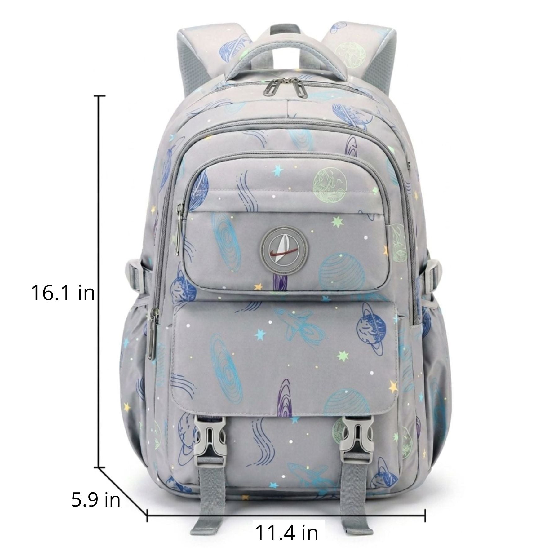 Space School Backpack | Multiple Compartments | Waterproof Oxford Fabric