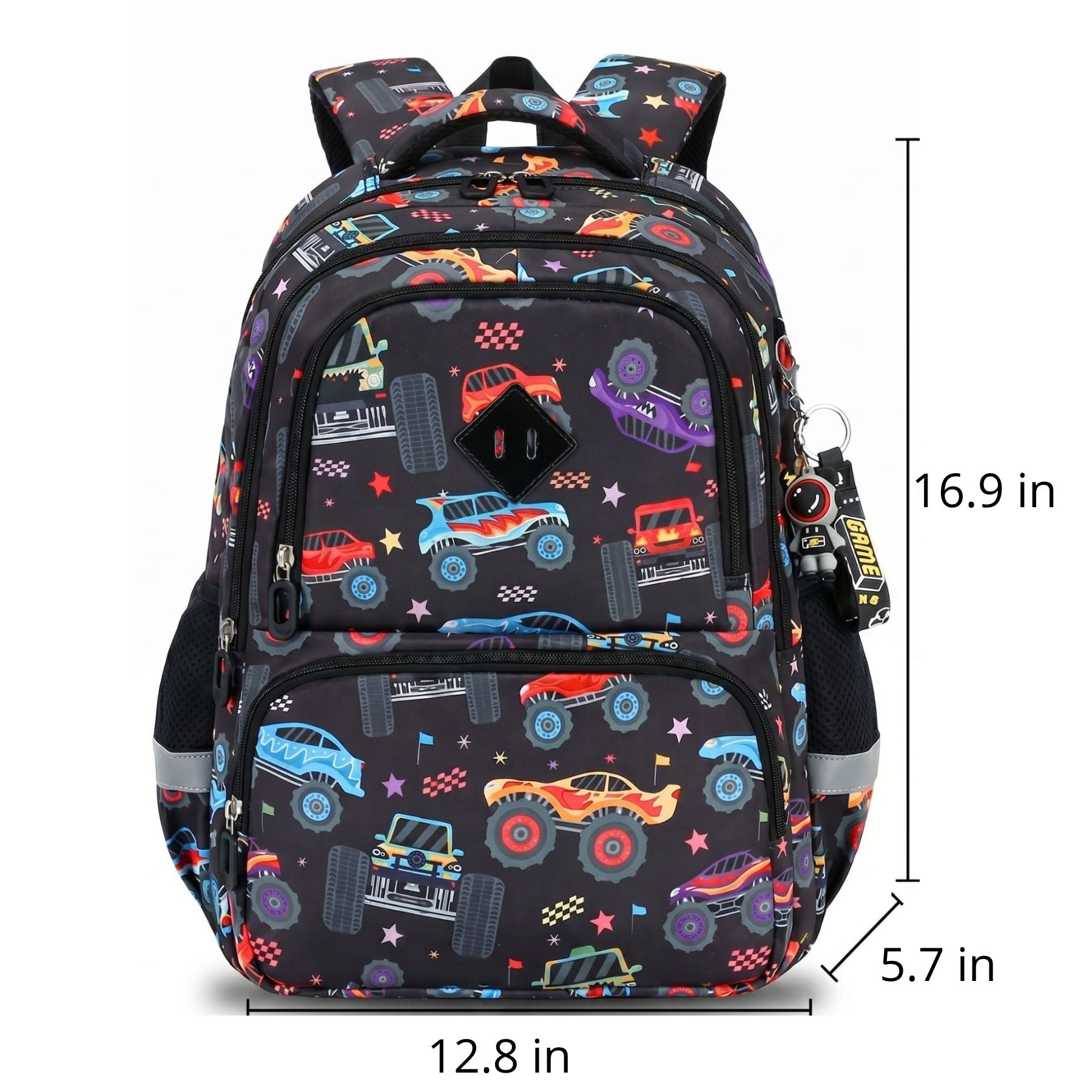 Trucks School Backpack | Large Capacity | Durable Oxford Fabric | Multi-Compartment Storage