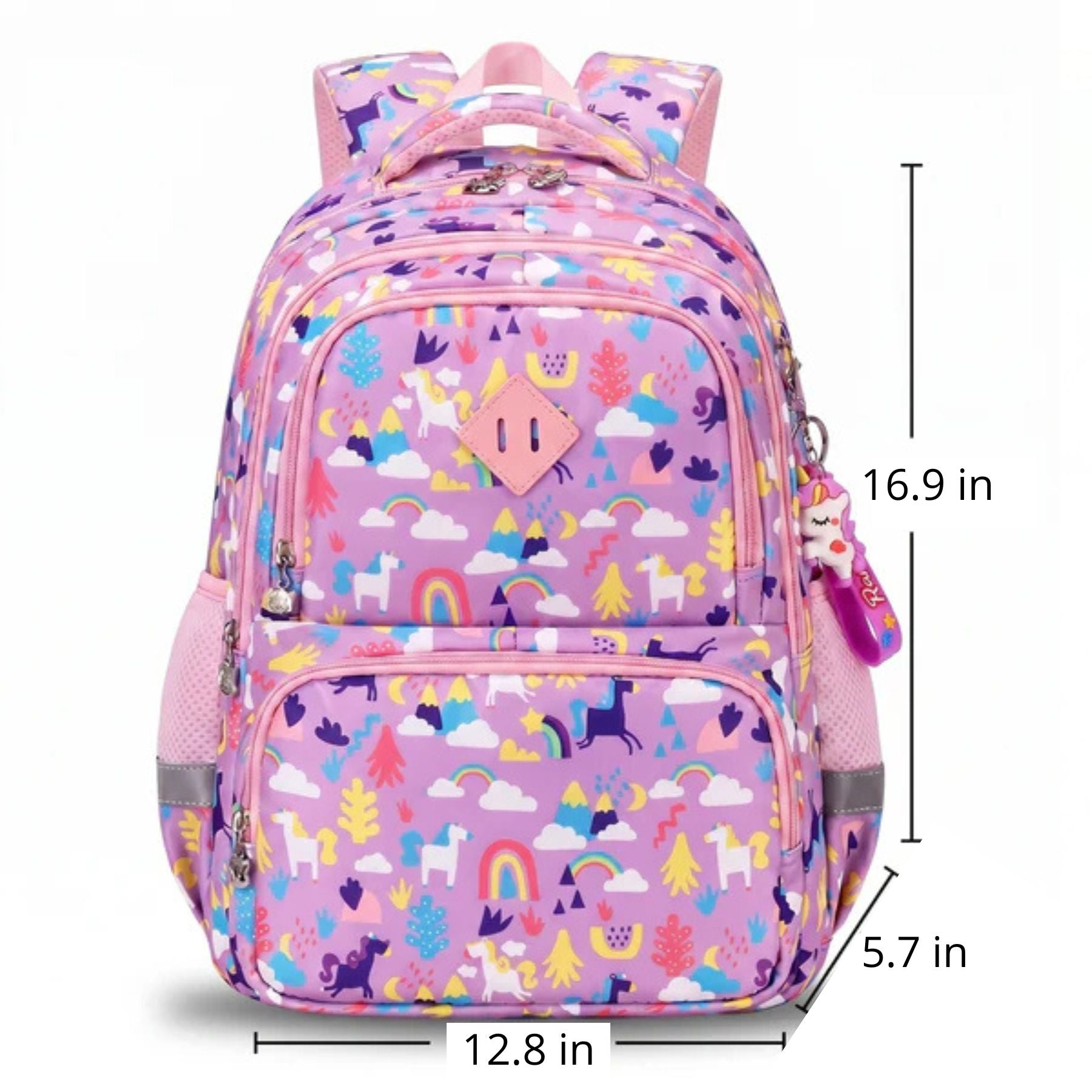 Rainbow & Unicorn School Backpack | Large Capacity | Durable Oxford Fabric | Multi-Compartment Storage