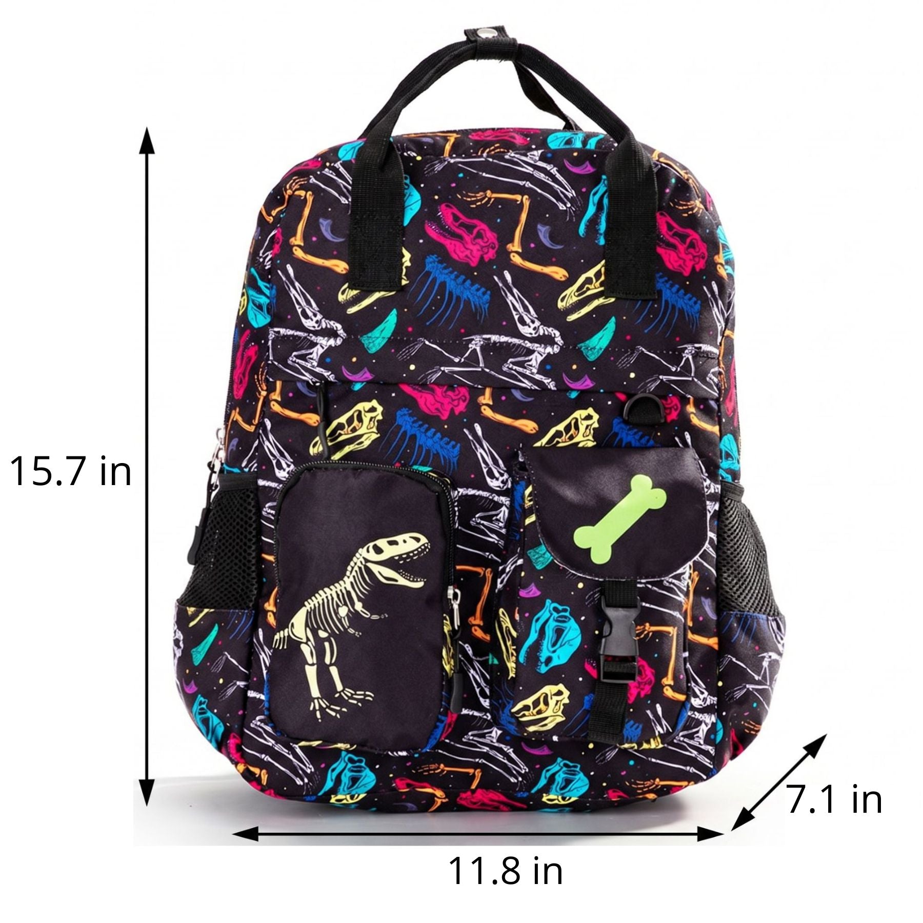 Dinosaur Skeleton School Backpack | Durable Oxford Fabric | Multiple Storage Compartments | Comfortable to Carry