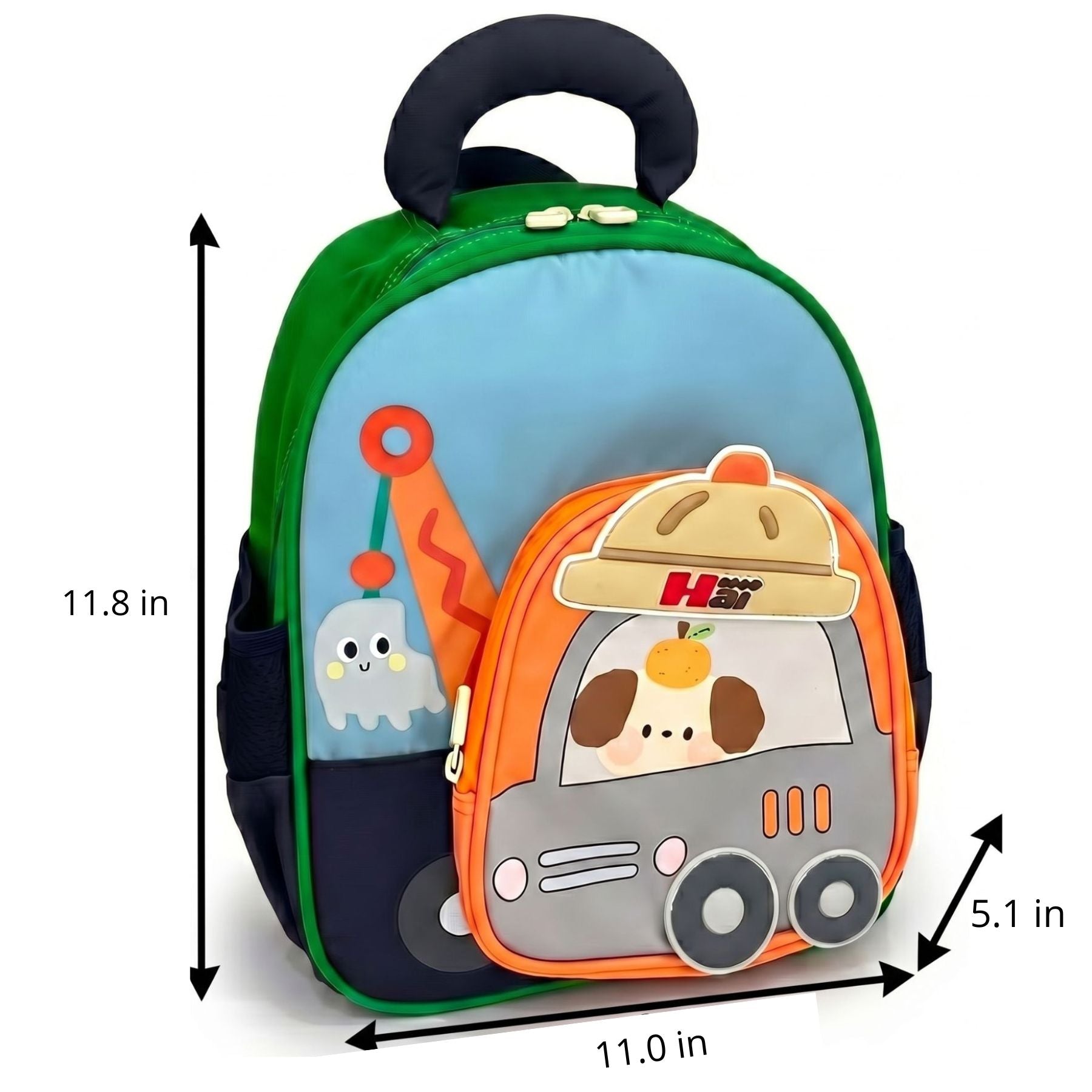 Cartoon Car Nursery Backpack | Large Capacity | Durable Nylon Fabric
