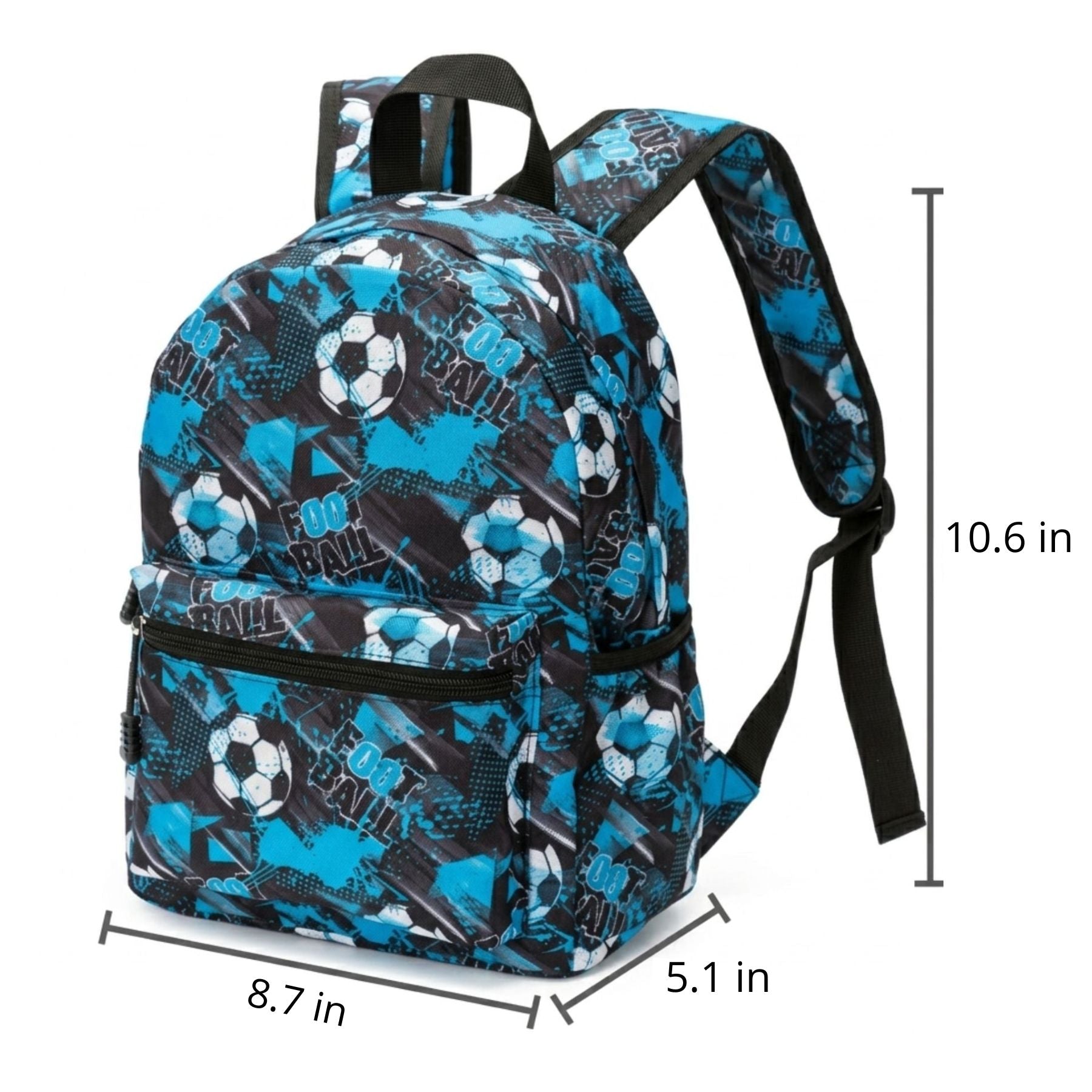 Blue Football Backpack | Durable Oxford Fabric | Lightweight Children's School Bag