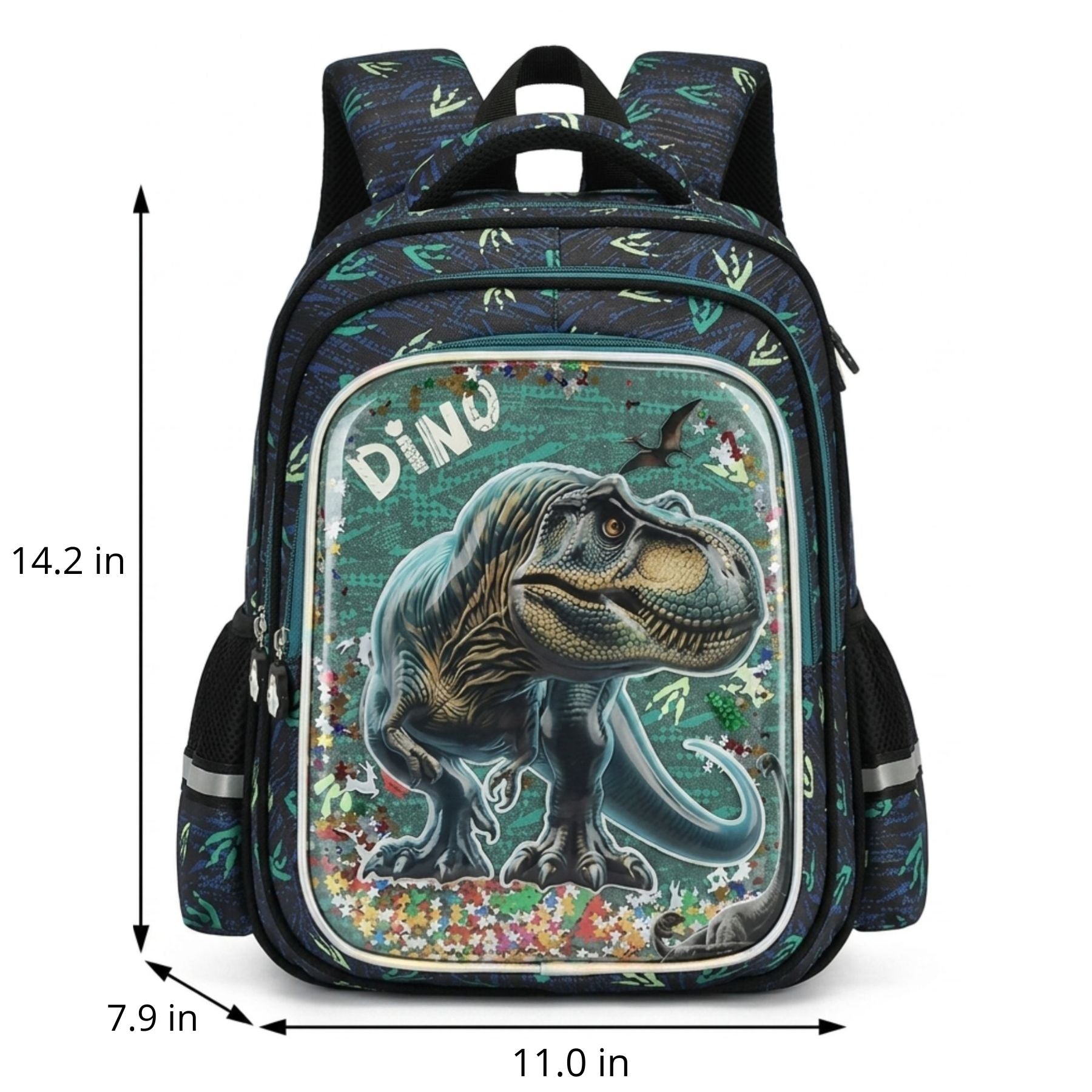 3D Dinosaur School Backpack | Durable Oxford Fabric | Large Capacity | Breathable Back