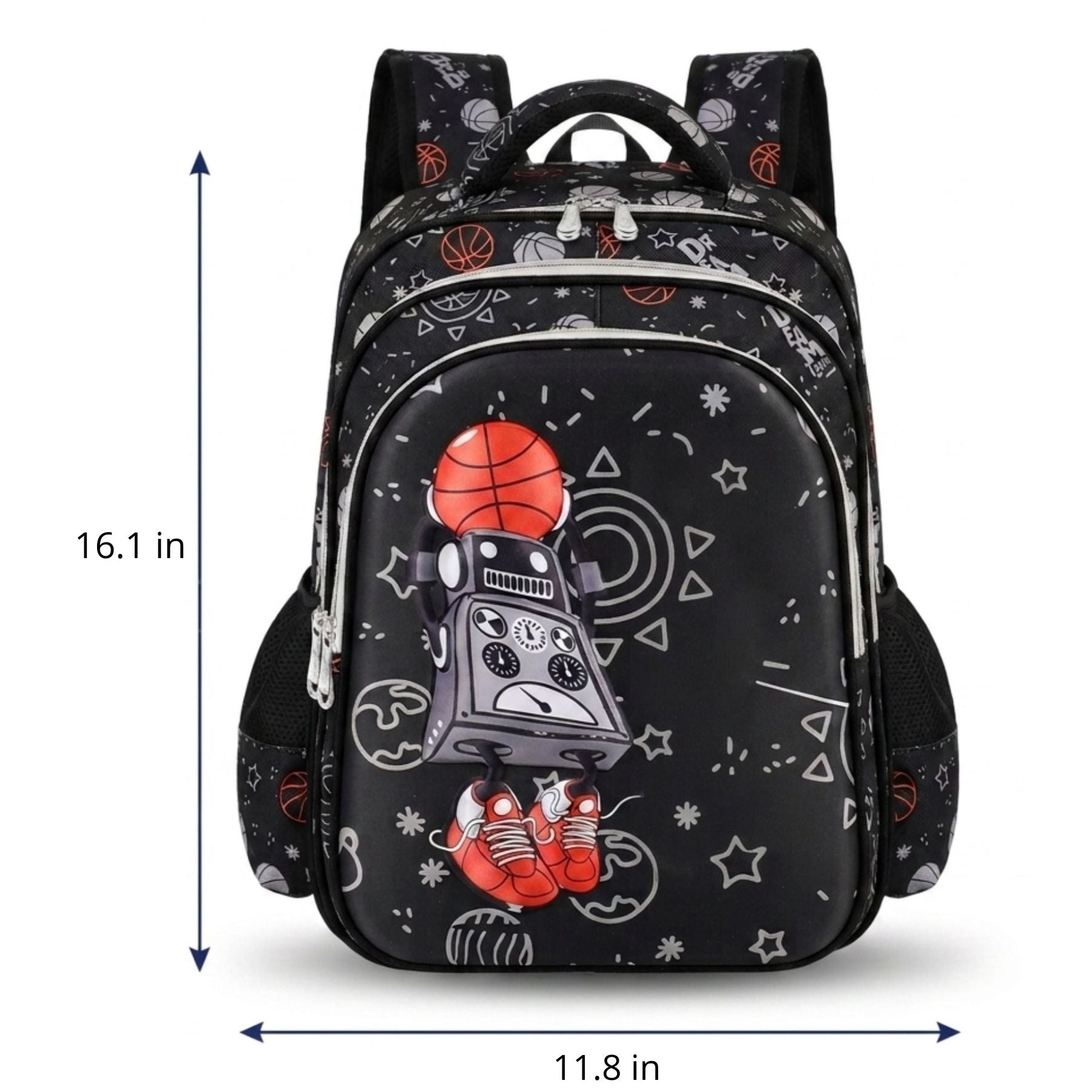 Basketball School Backpack Set | 2-Piece Set | Durable Nylon