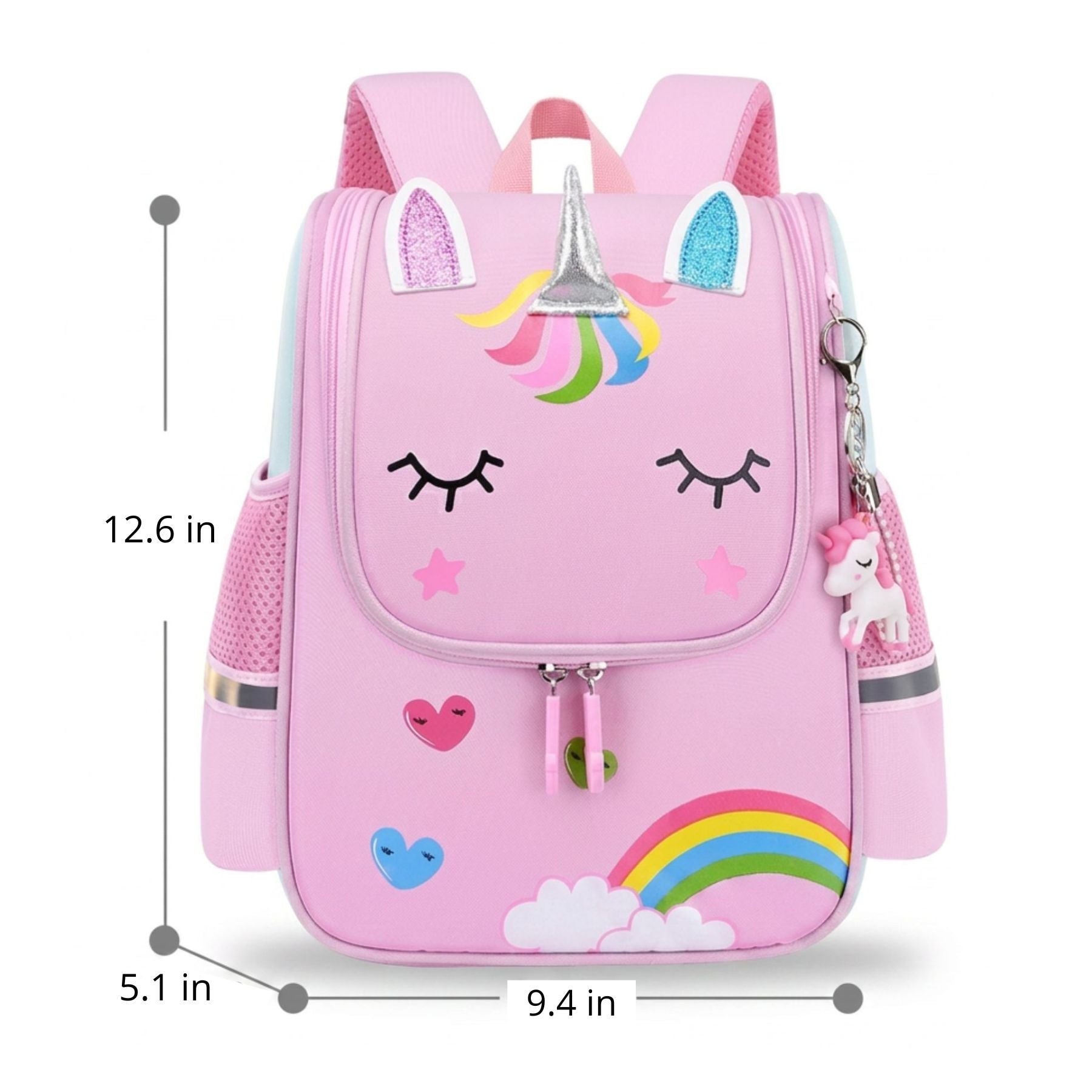 Pastel Unicorn Backpack for Kids | Durable Oxford Fabric | Breathable Shoulder Straps