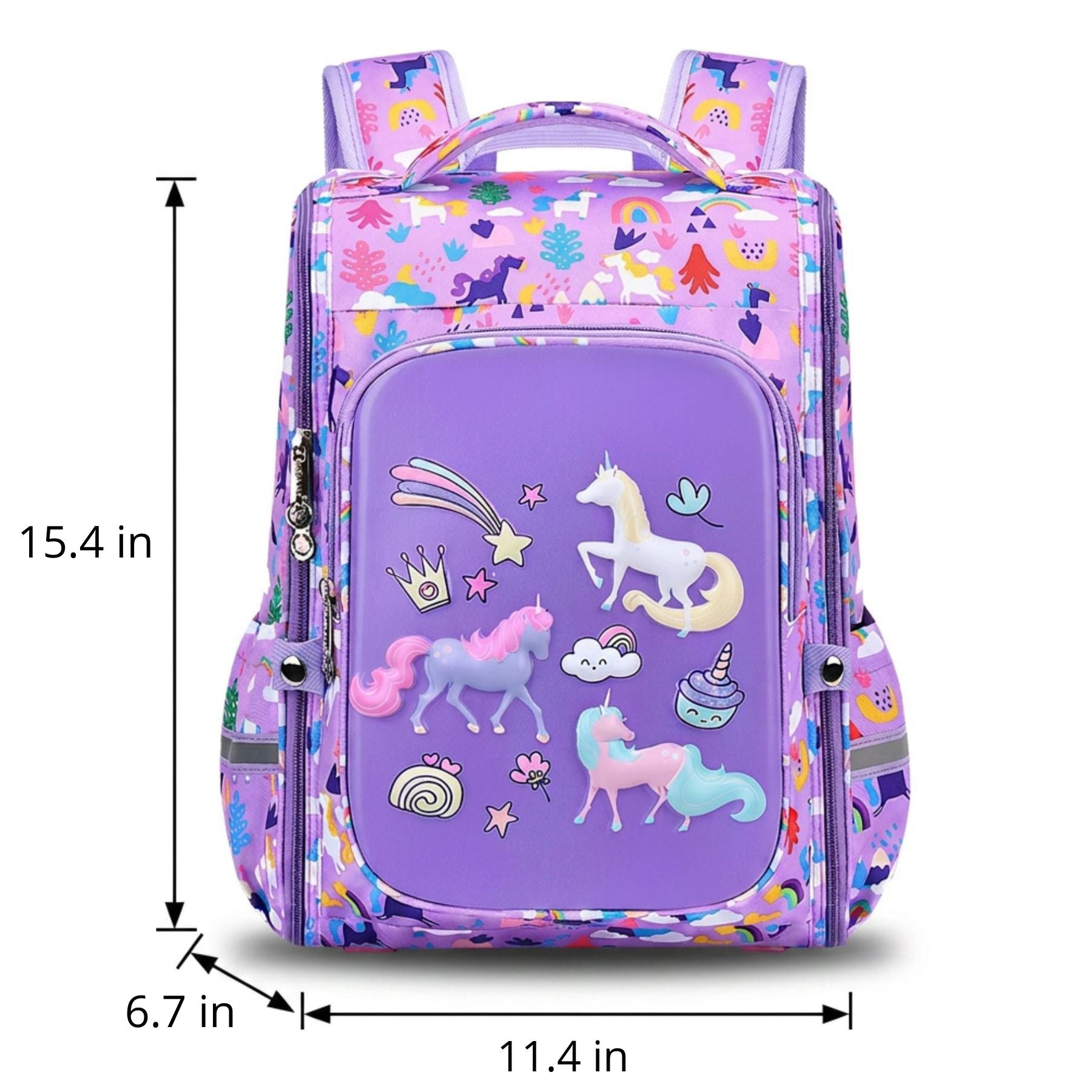 Primary School Unicorn Backpack | Large Capacity | Protective EVA Shell