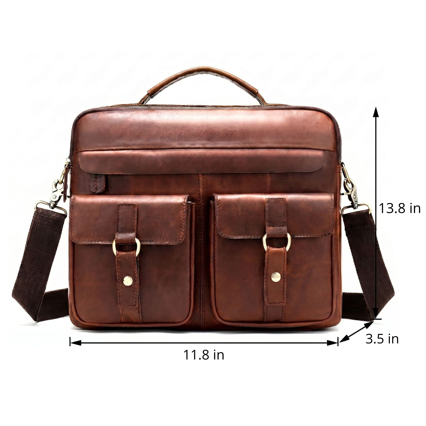 Vintage Leather Crossbody Bag for Men | Multiple Pockets | Durable Leather